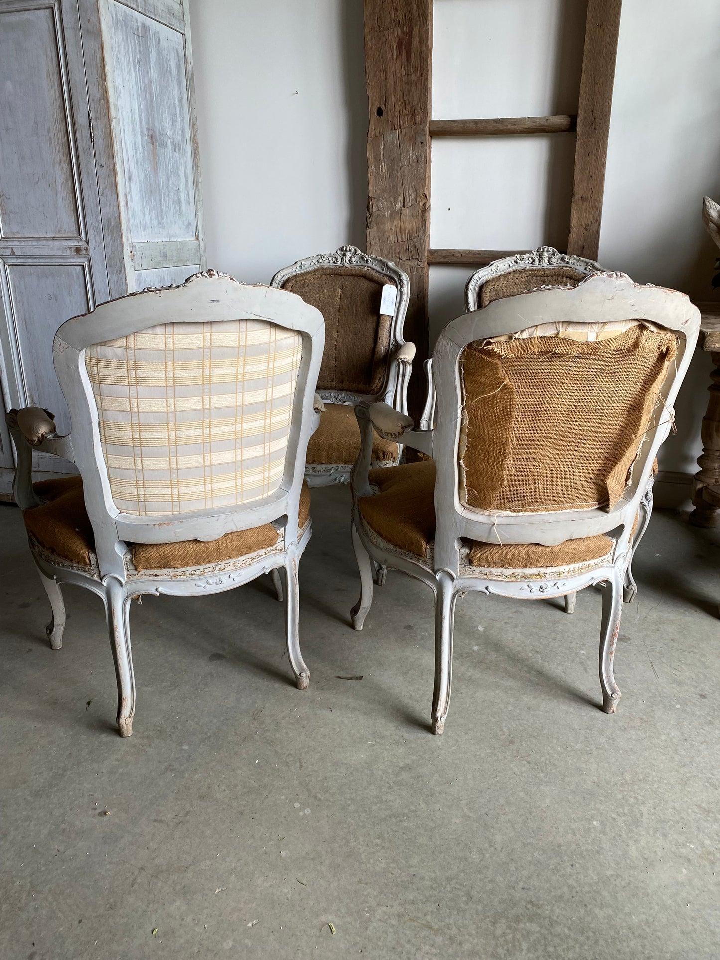 French Louis XV Burlap Chair