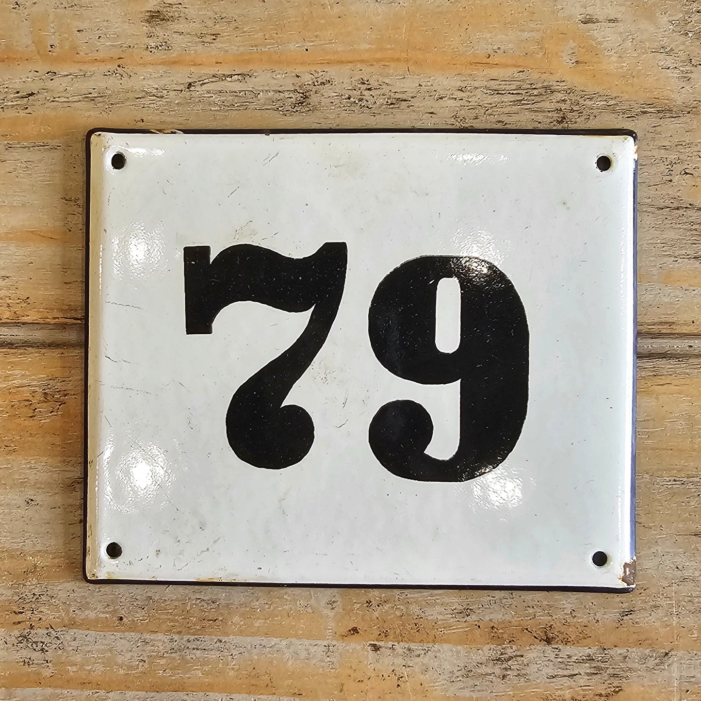 Assorted French Enamel Number Plaques