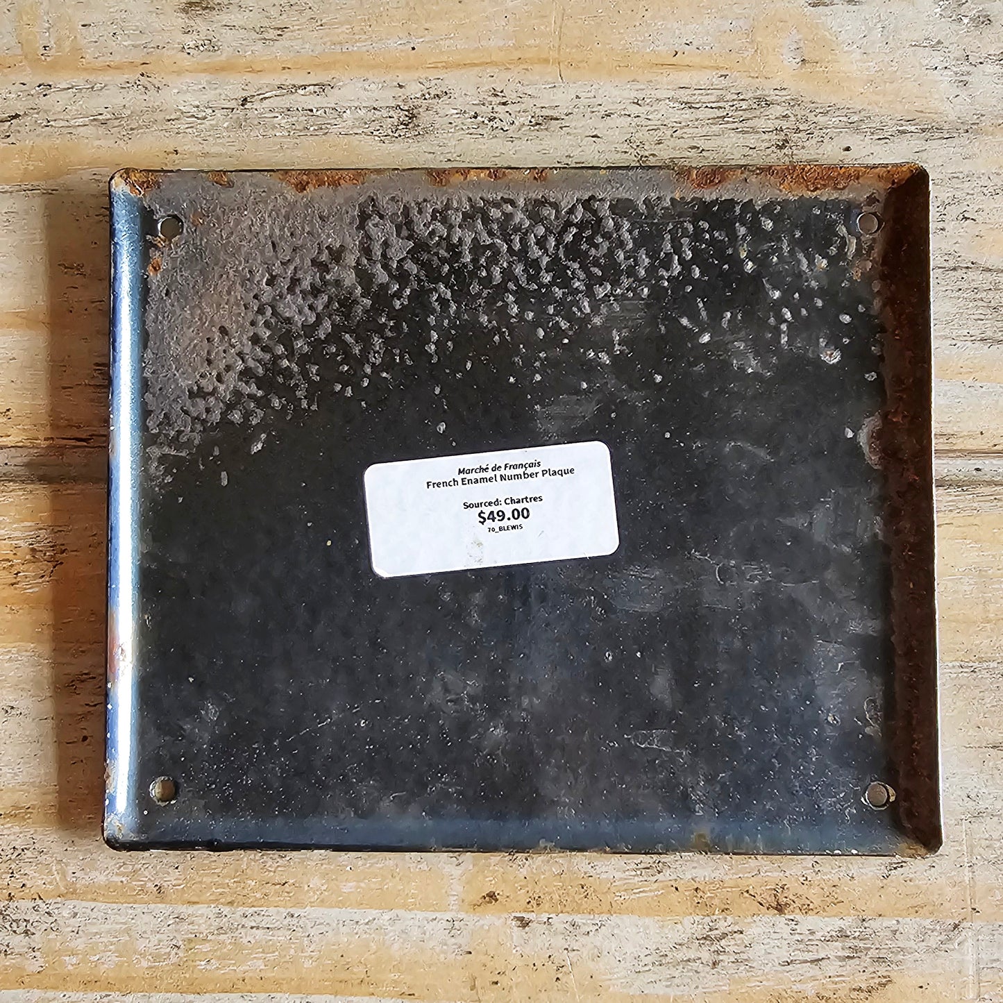 Assorted French Enamel Number Plaques