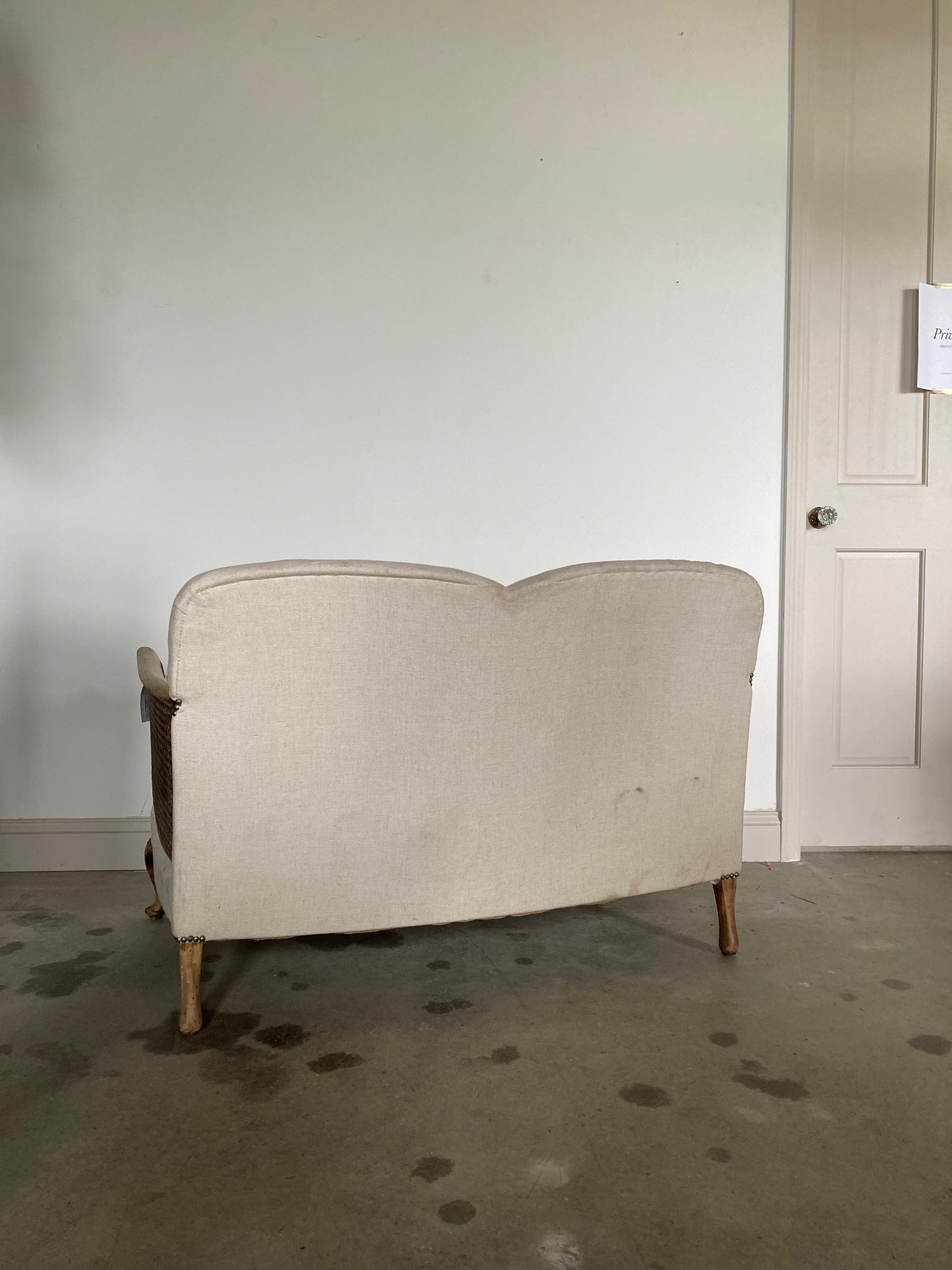 French Settee With Cane Sides
