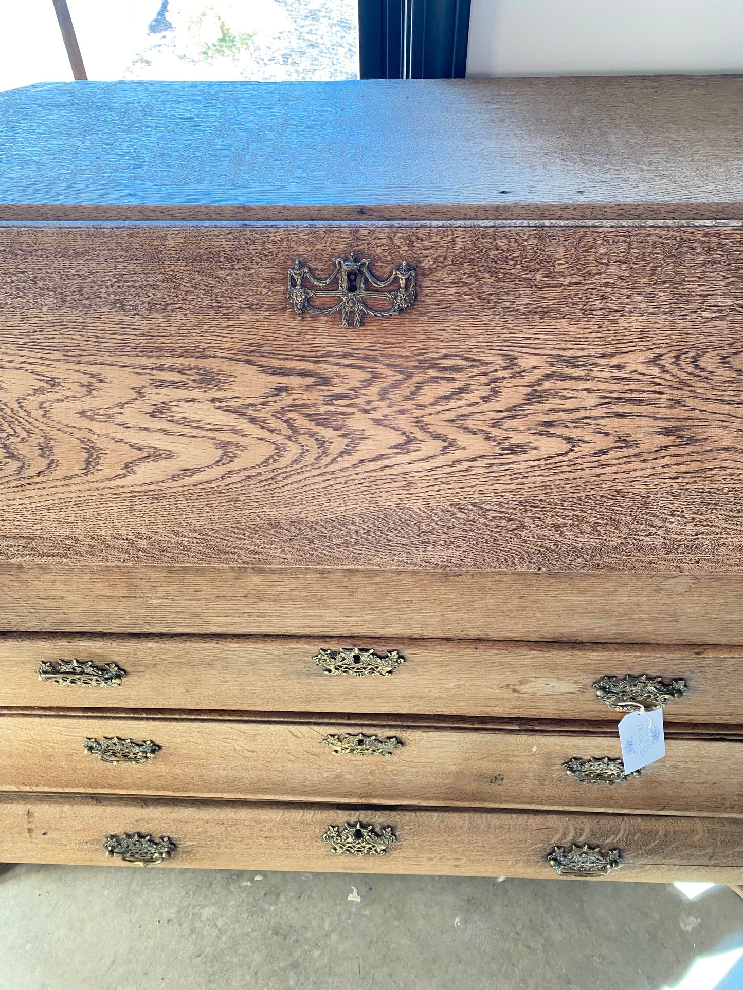 Bleached Wood Secretary Commode (Holland)