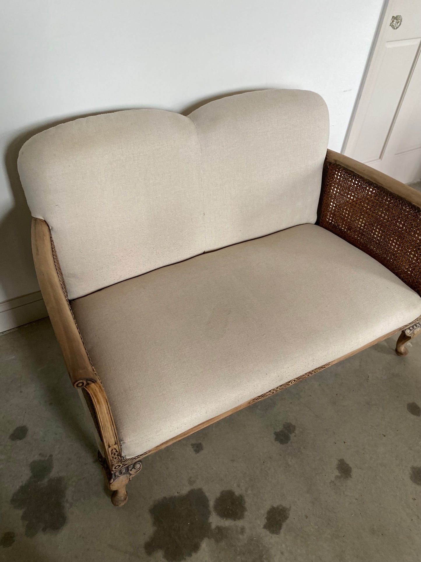 French Settee With Cane Sides
