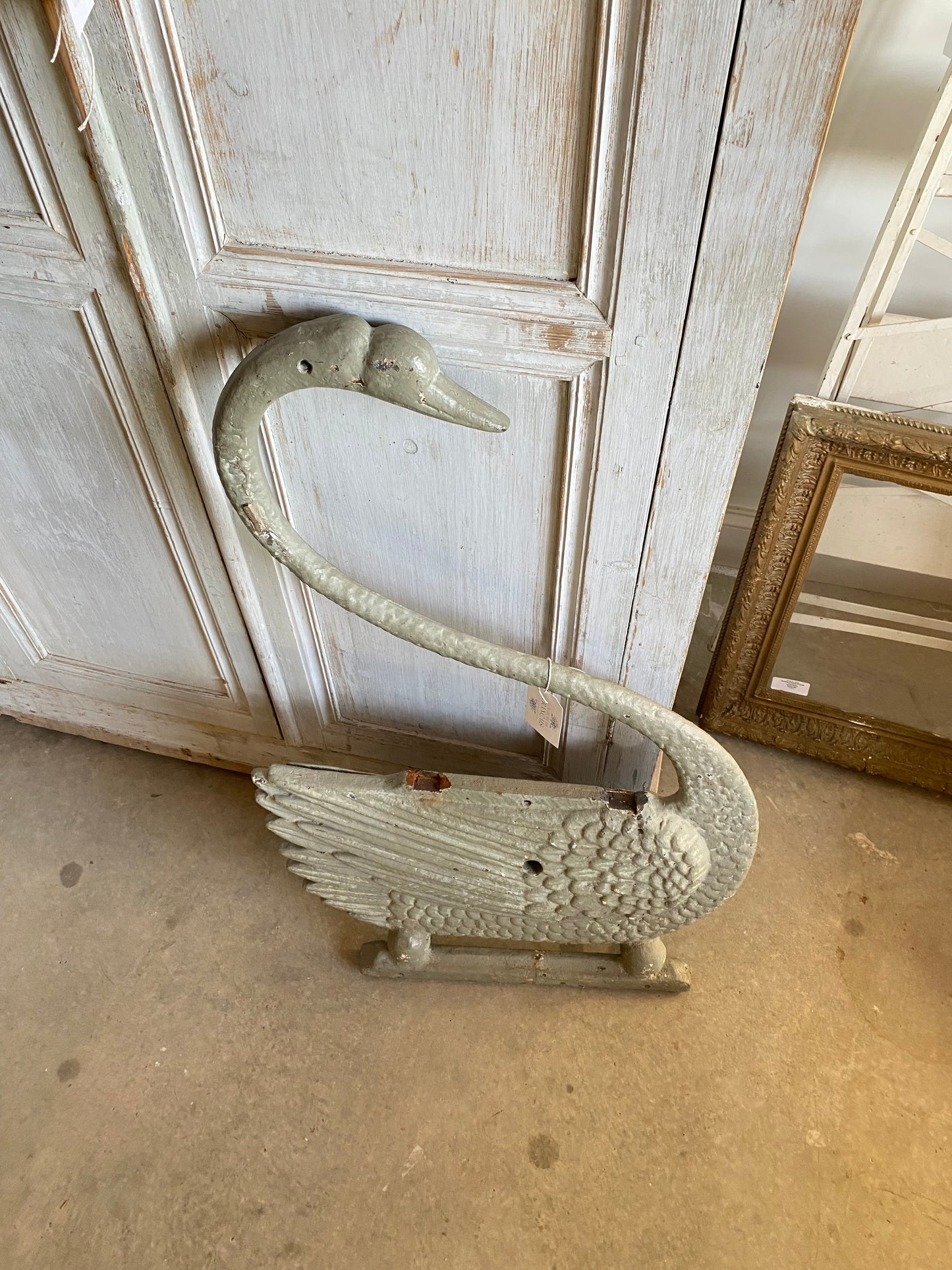 French Swan From End Of Bench