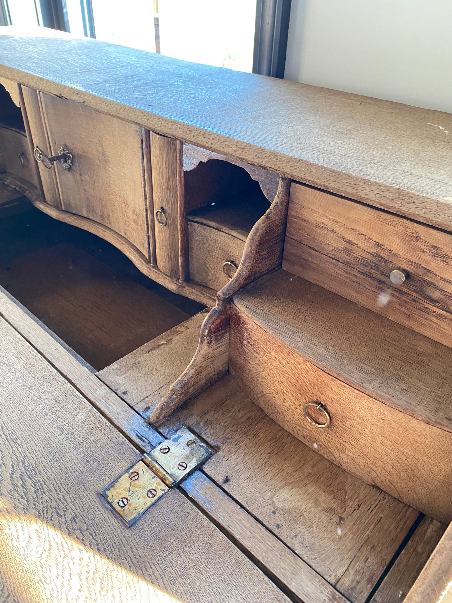 Bleached Wood Secretary Commode (Holland)