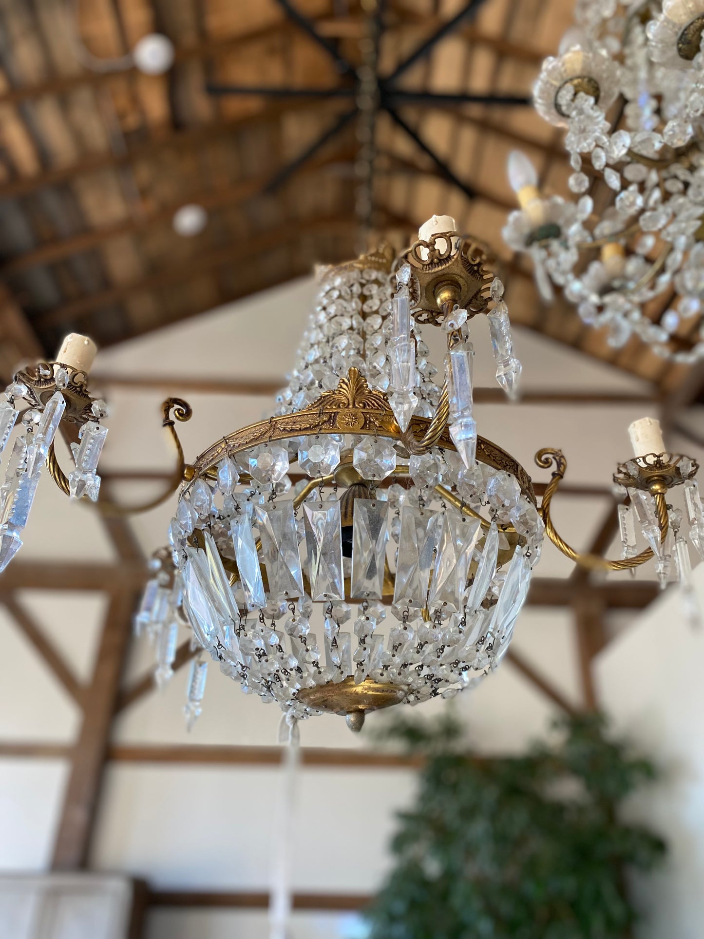 French Crystal Empire Chandelier