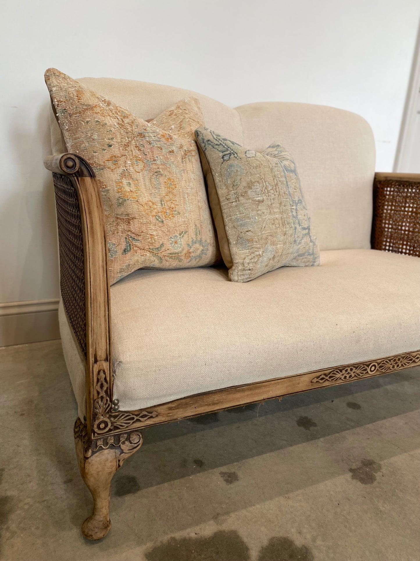 French Settee With Cane Sides