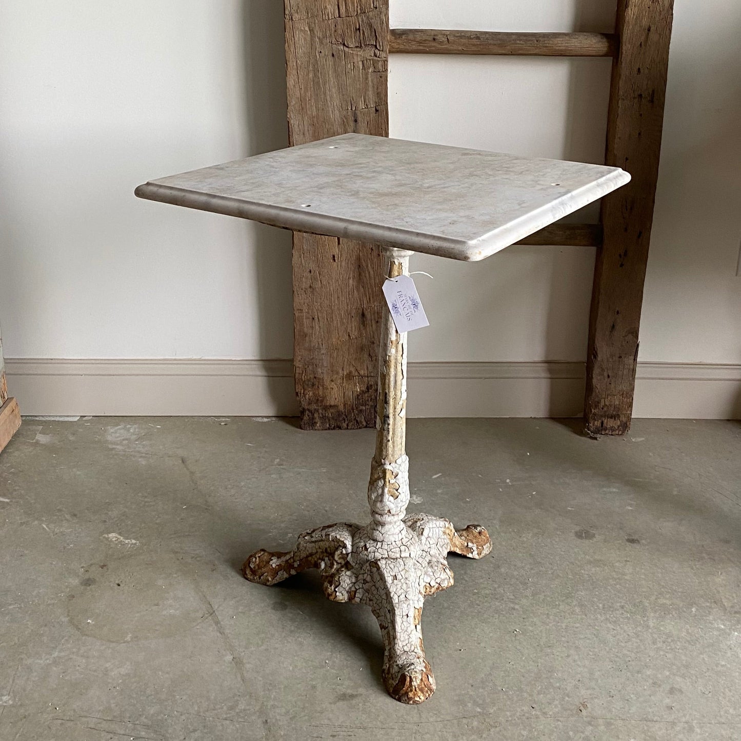French Marble Top Bistro Table