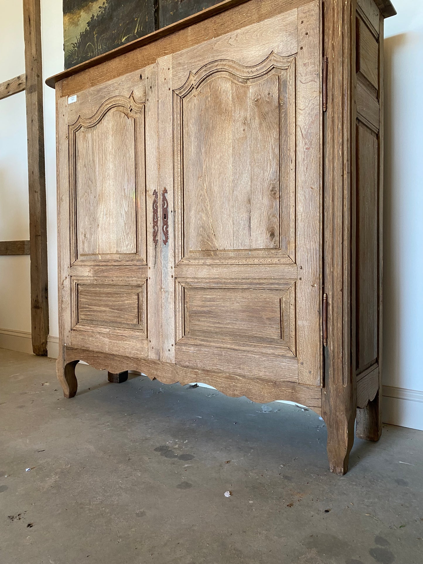 French Bleached Wood Cabinet