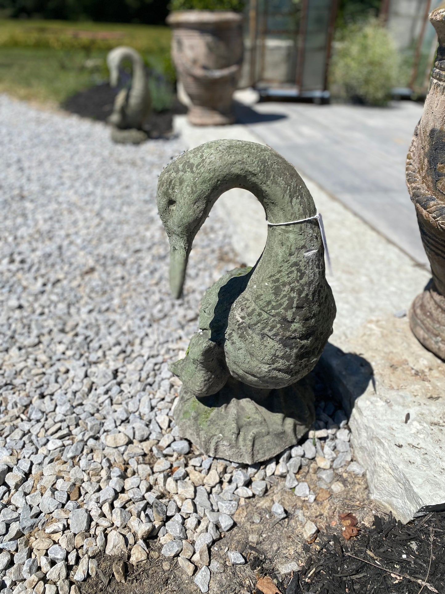 French Pair Of Cement Ducks