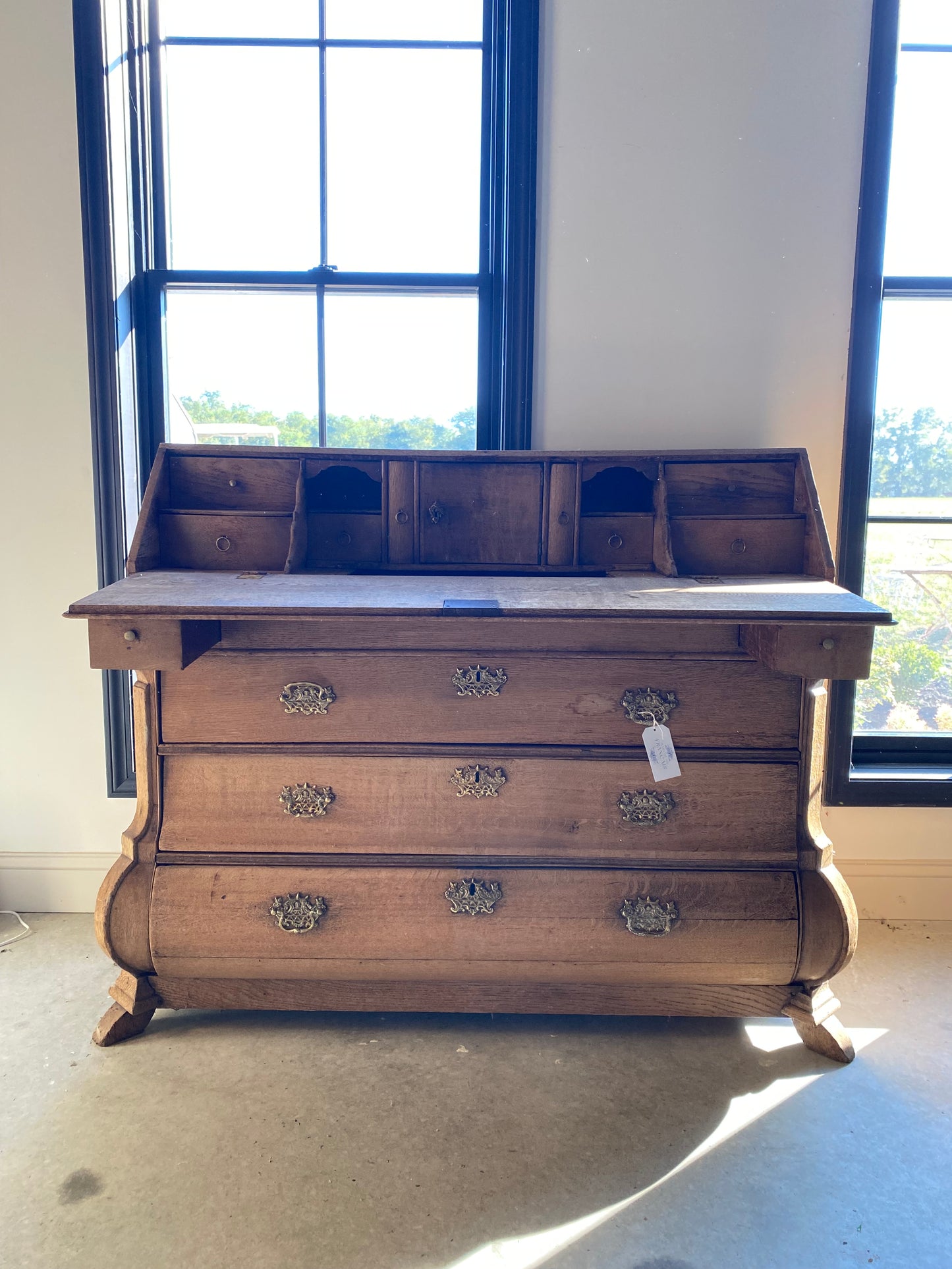 Bleached Wood Secretary Commode (Holland)