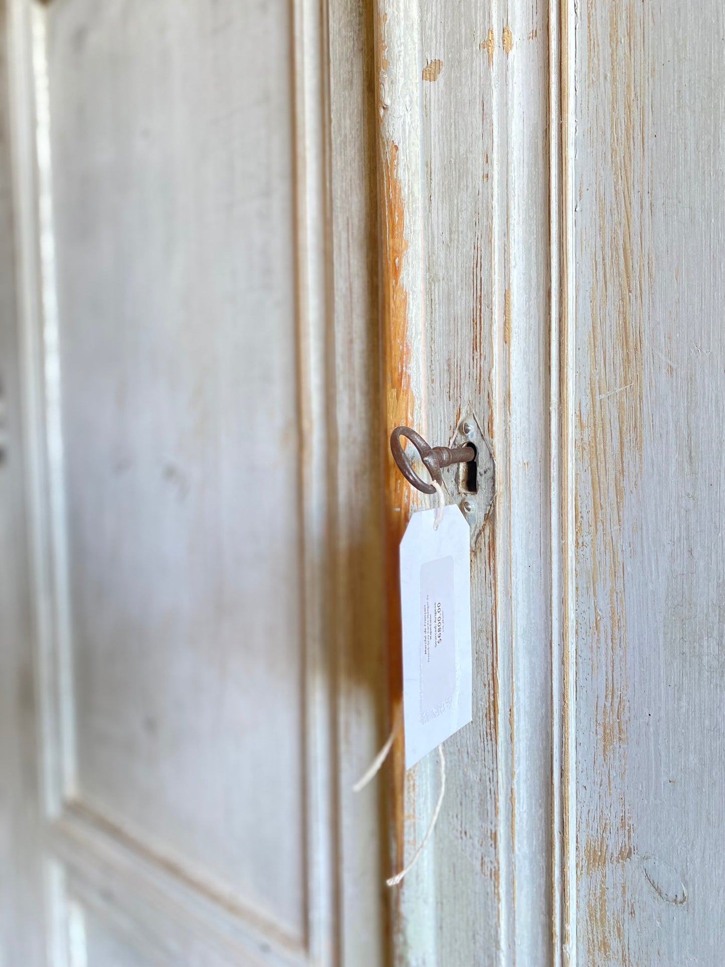 French Gray Pantry Cupboard- 8'H