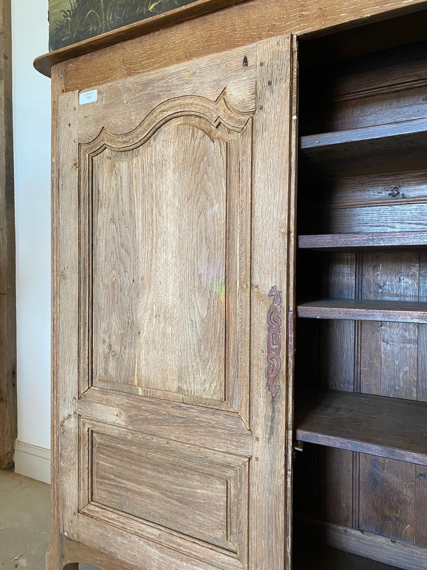 French Bleached Wood Cabinet