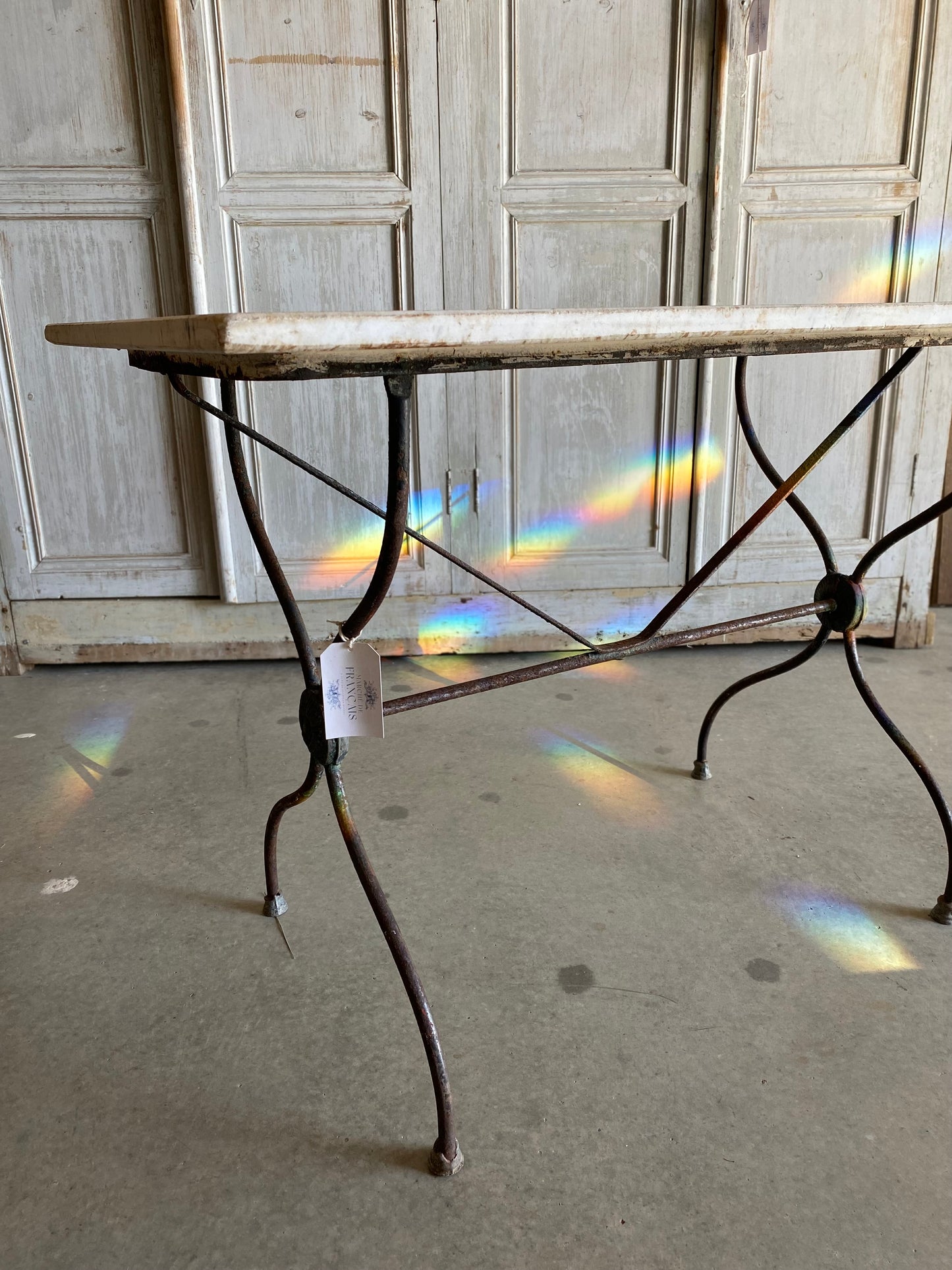 French Marble Topped Bistro Table