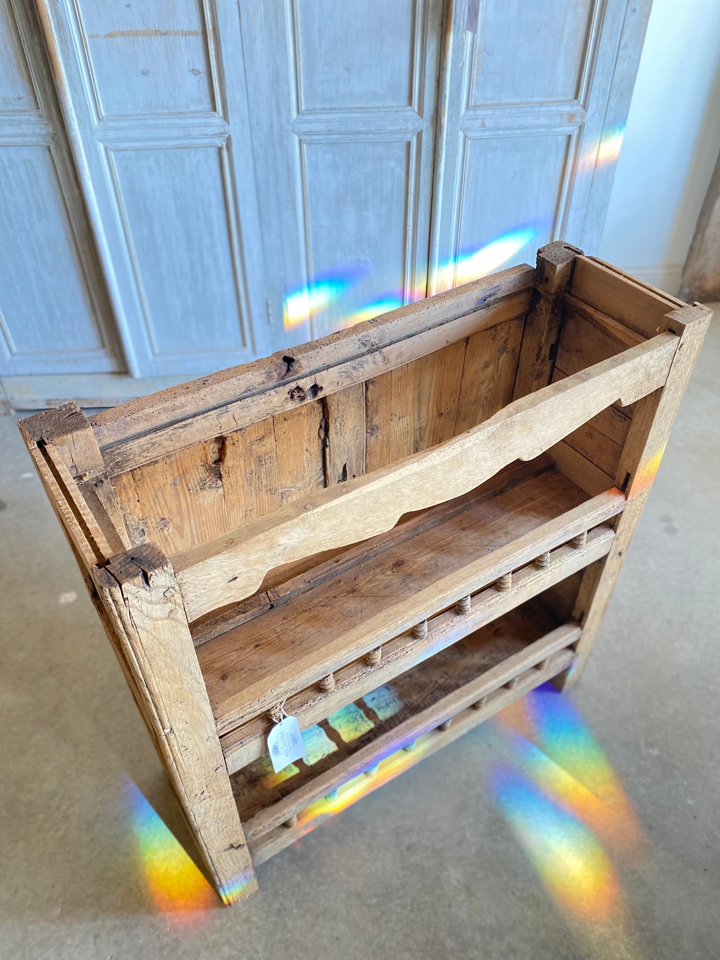French 17th Century Pegged Plate Hutch