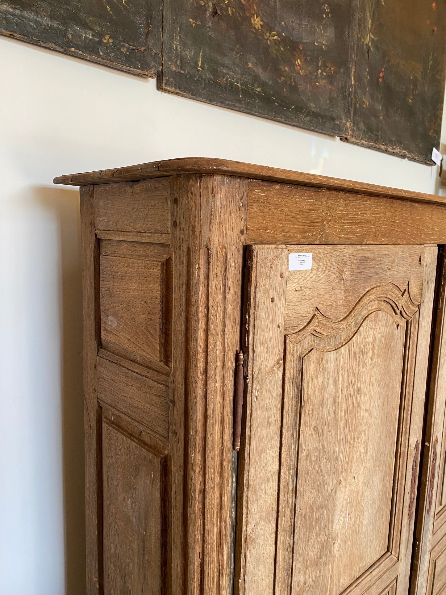 French Bleached Wood Cabinet