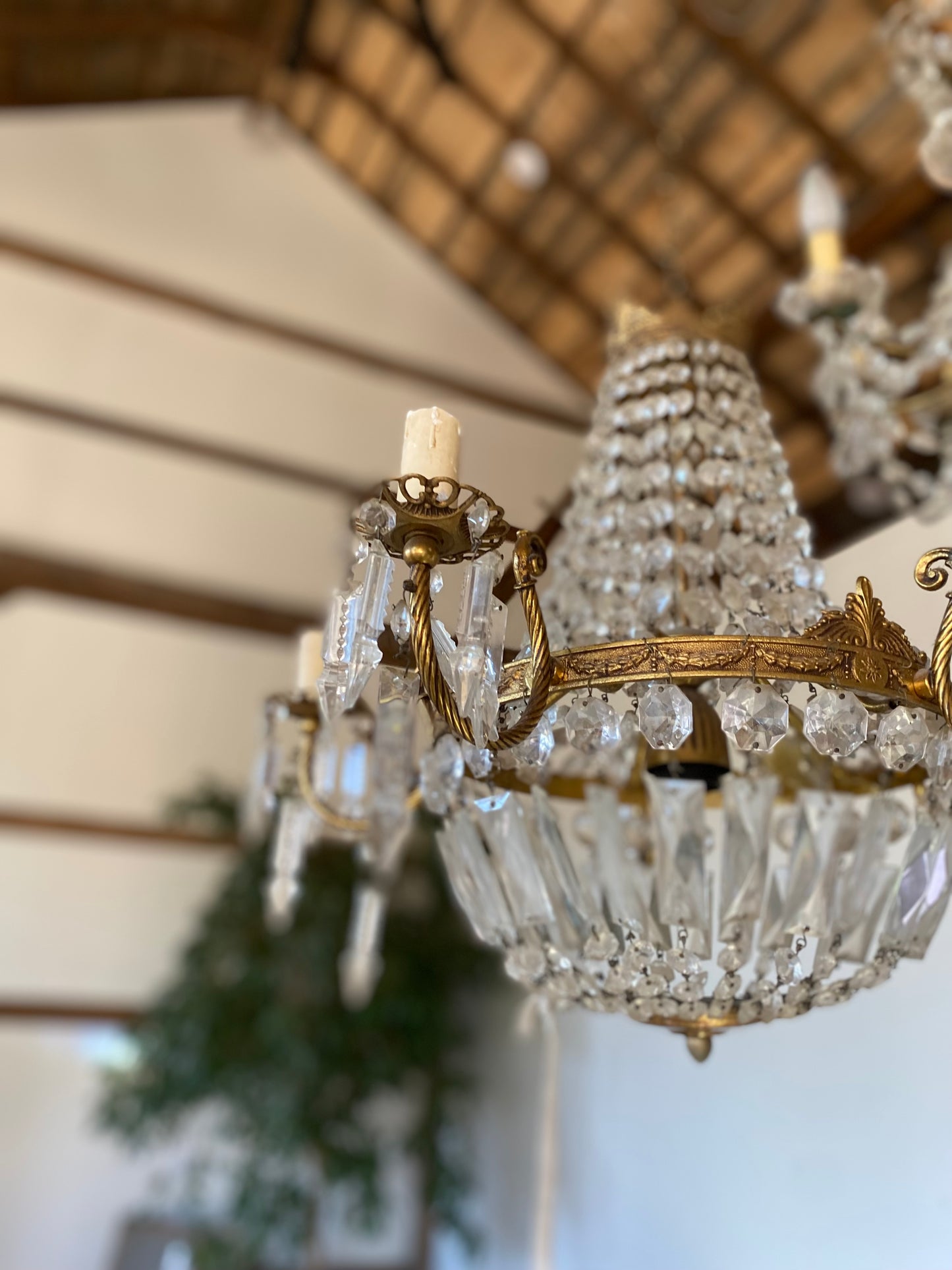 French Crystal Empire Chandelier