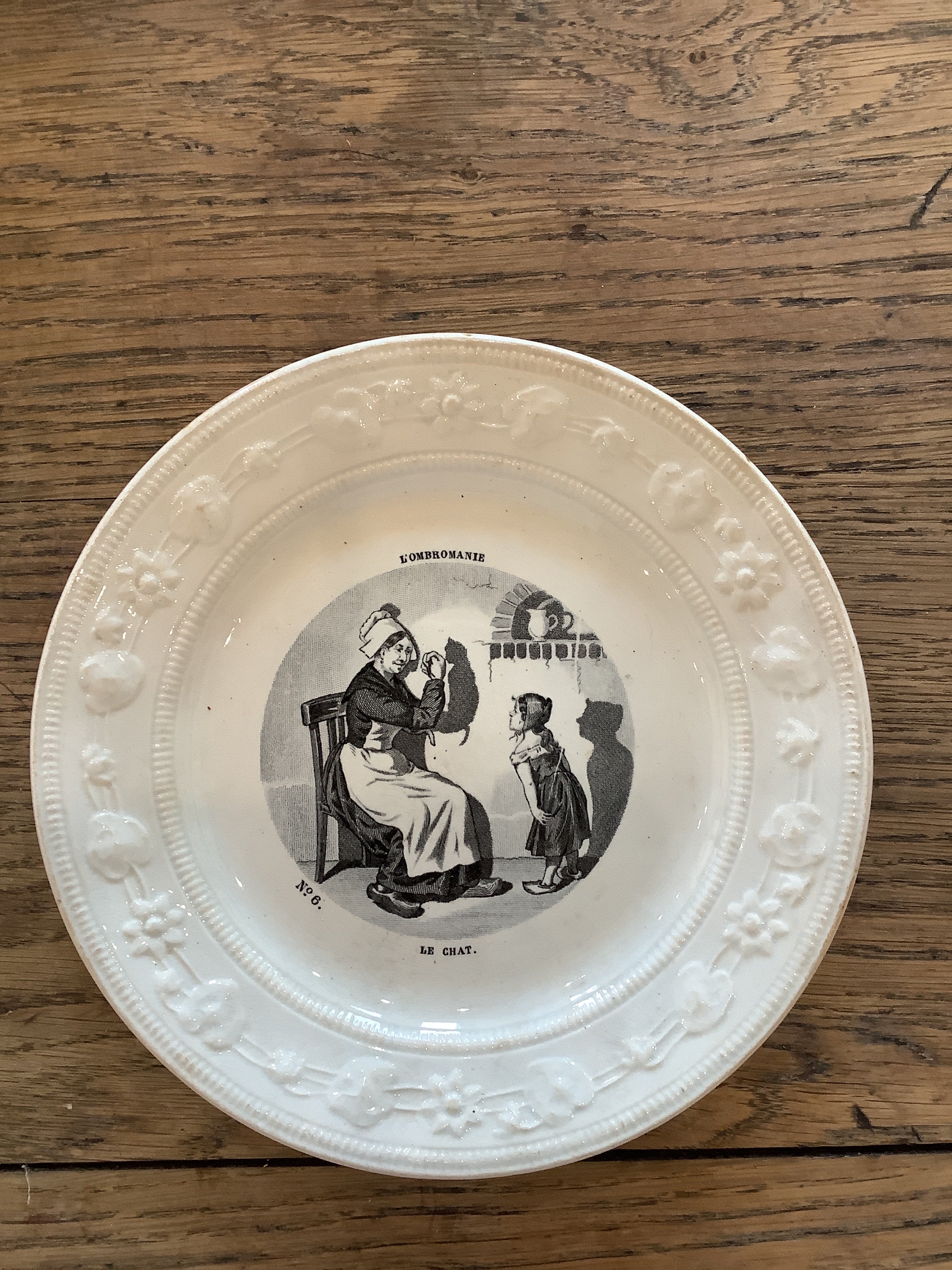 Antique French Parlante (talking) Plate