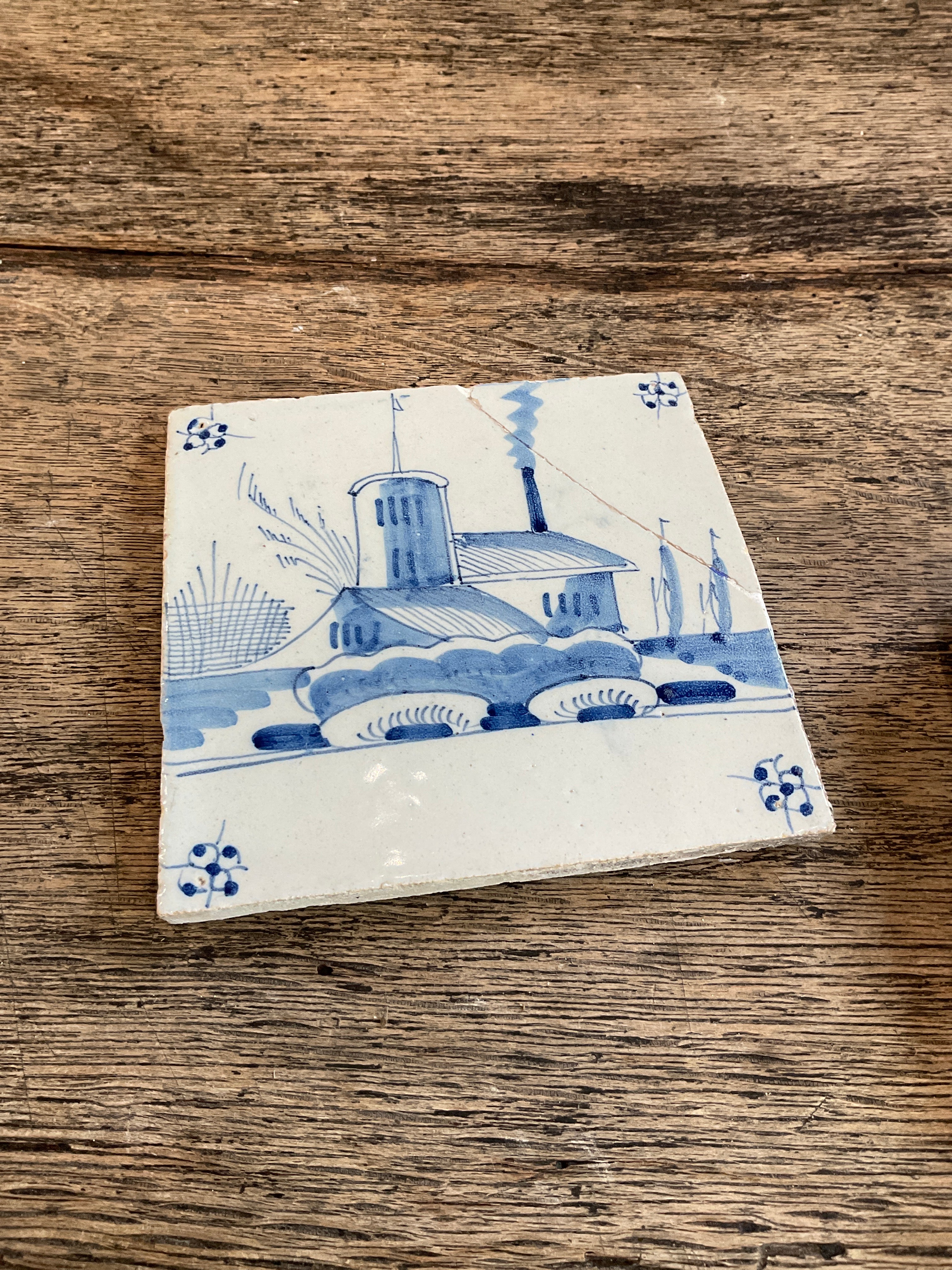 Handpainted Delft Tiles ( broken / repaired)