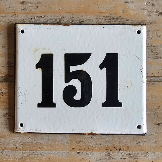 Assorted French Enamel Number Plaques