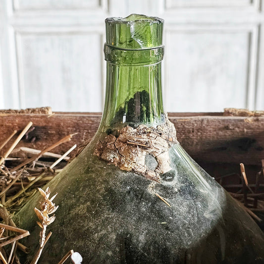 French Demijohn In Crate