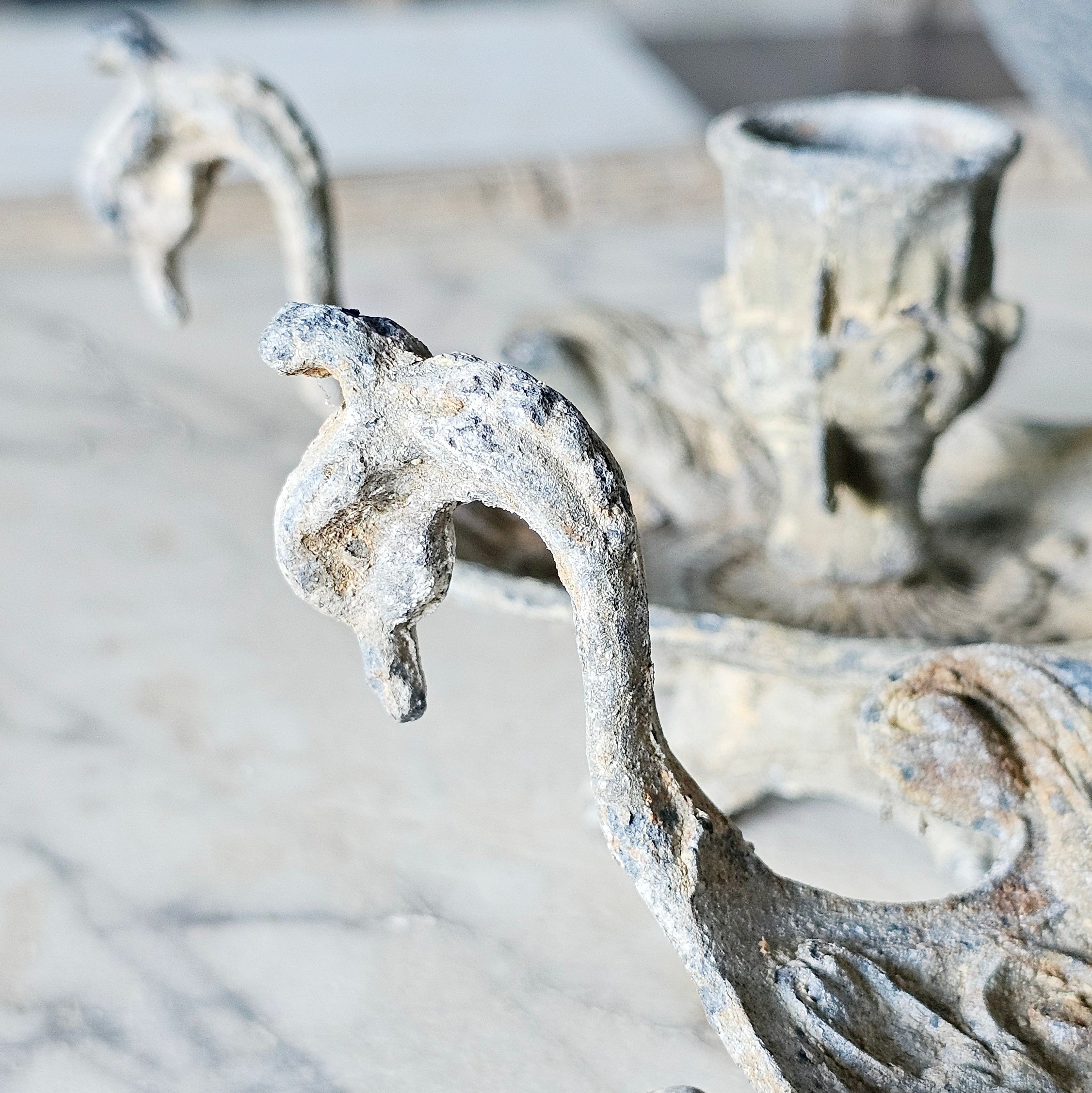 Pair of Metal Bird Candlestick Holders