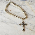 Large Ball Chain Cross Necklace