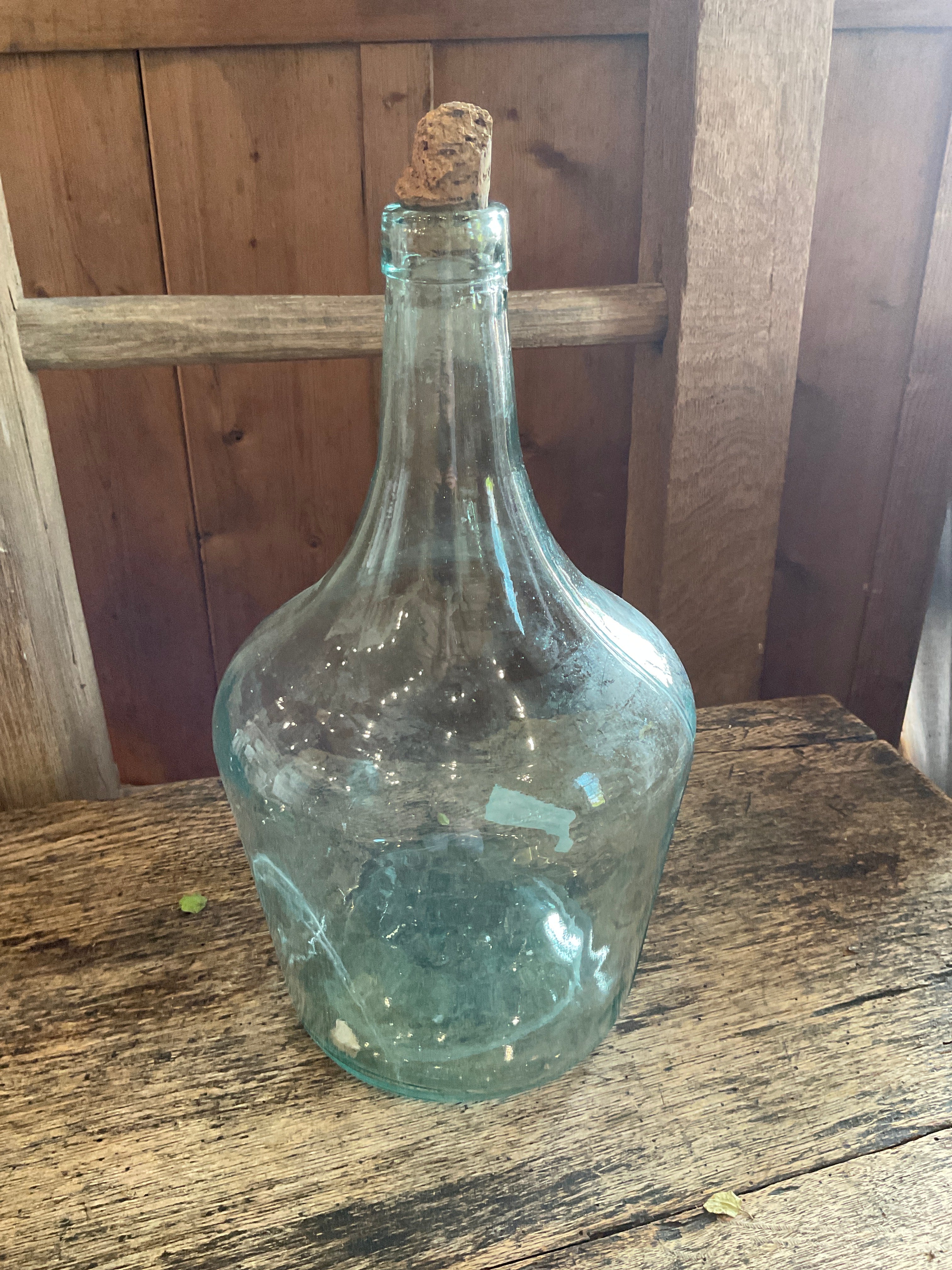 French Glass Demijohn