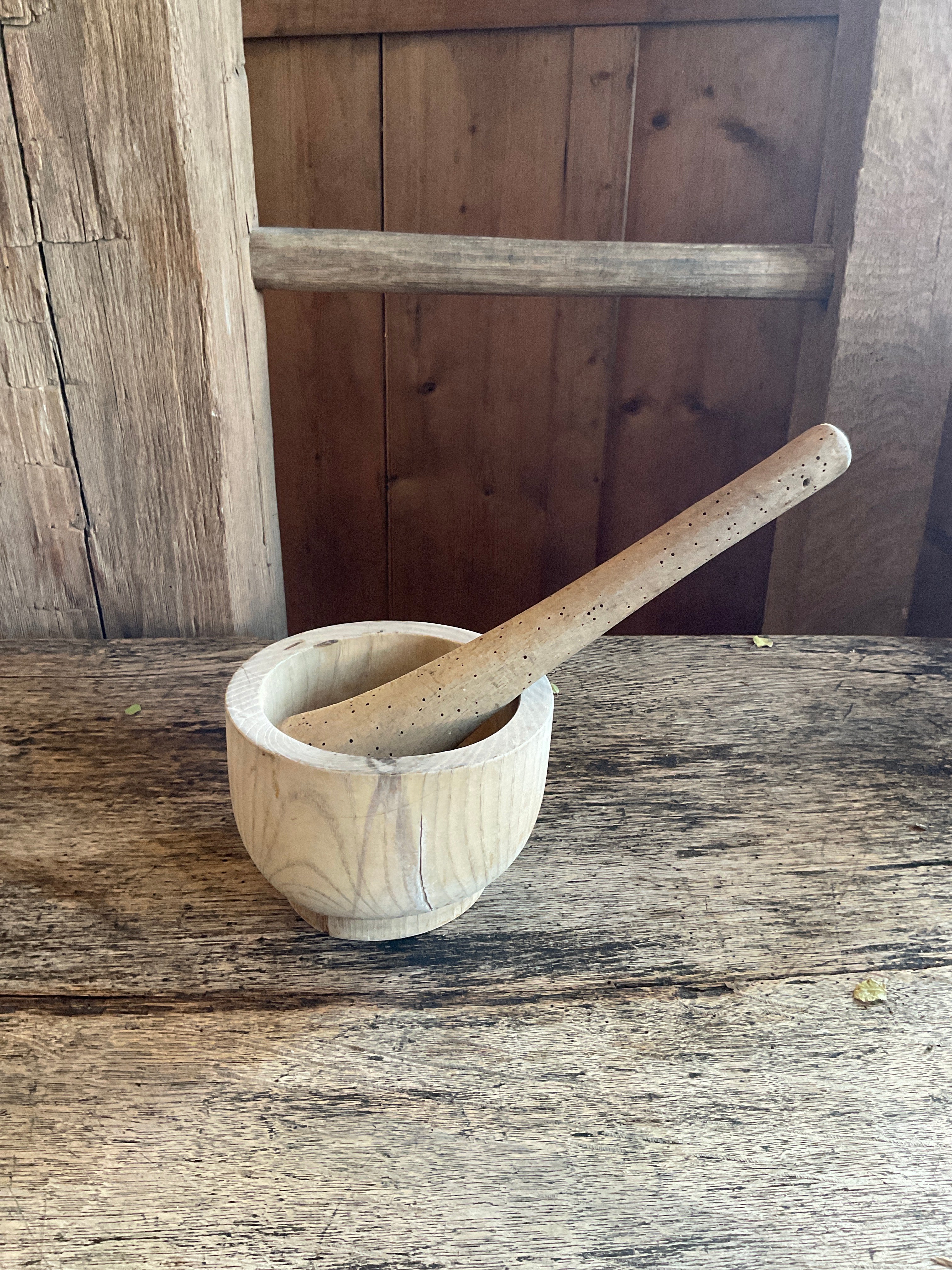 Wood Mortar & Pestle