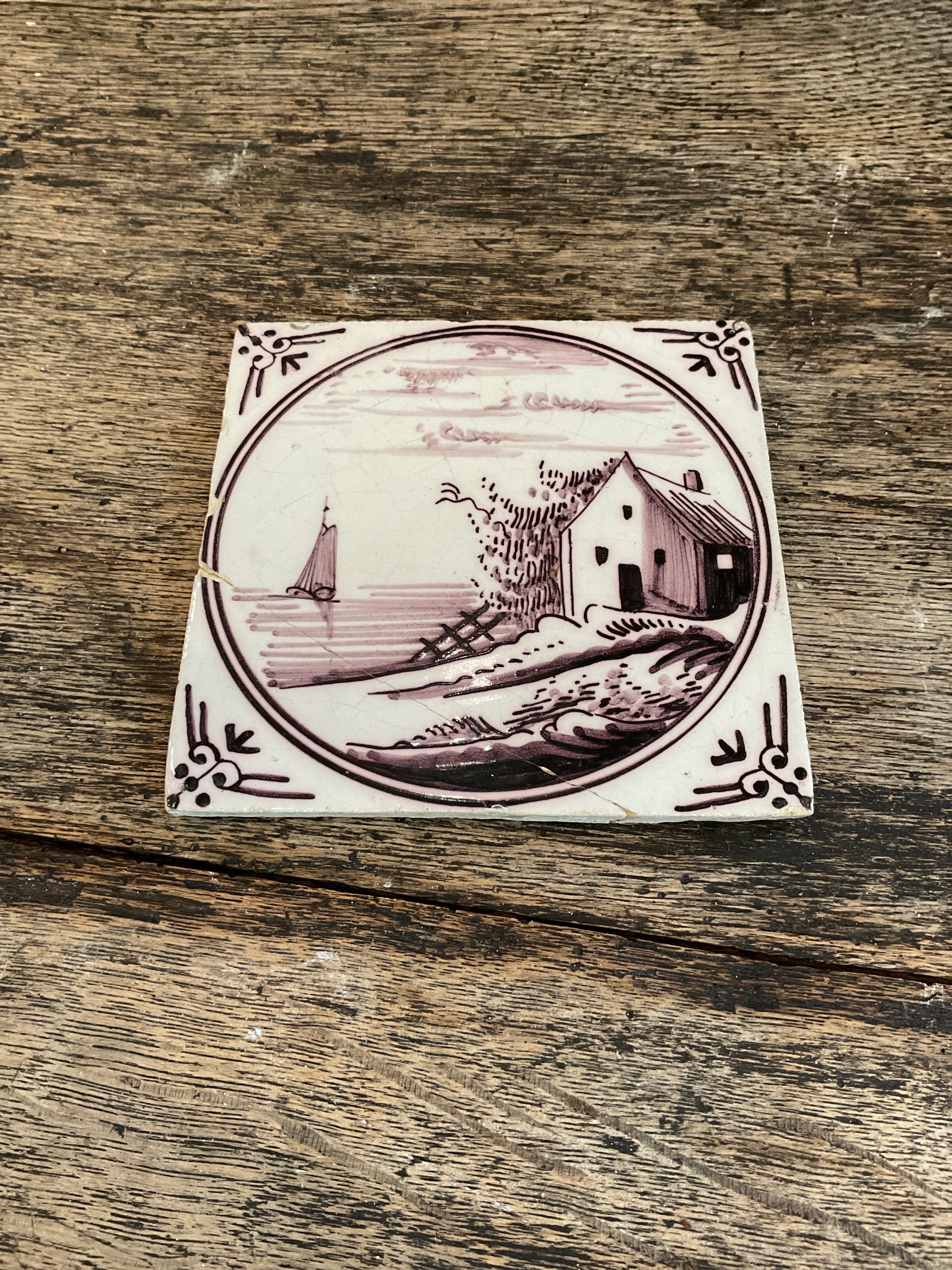 Handpainted Delft Tiles ( broken / repaired)