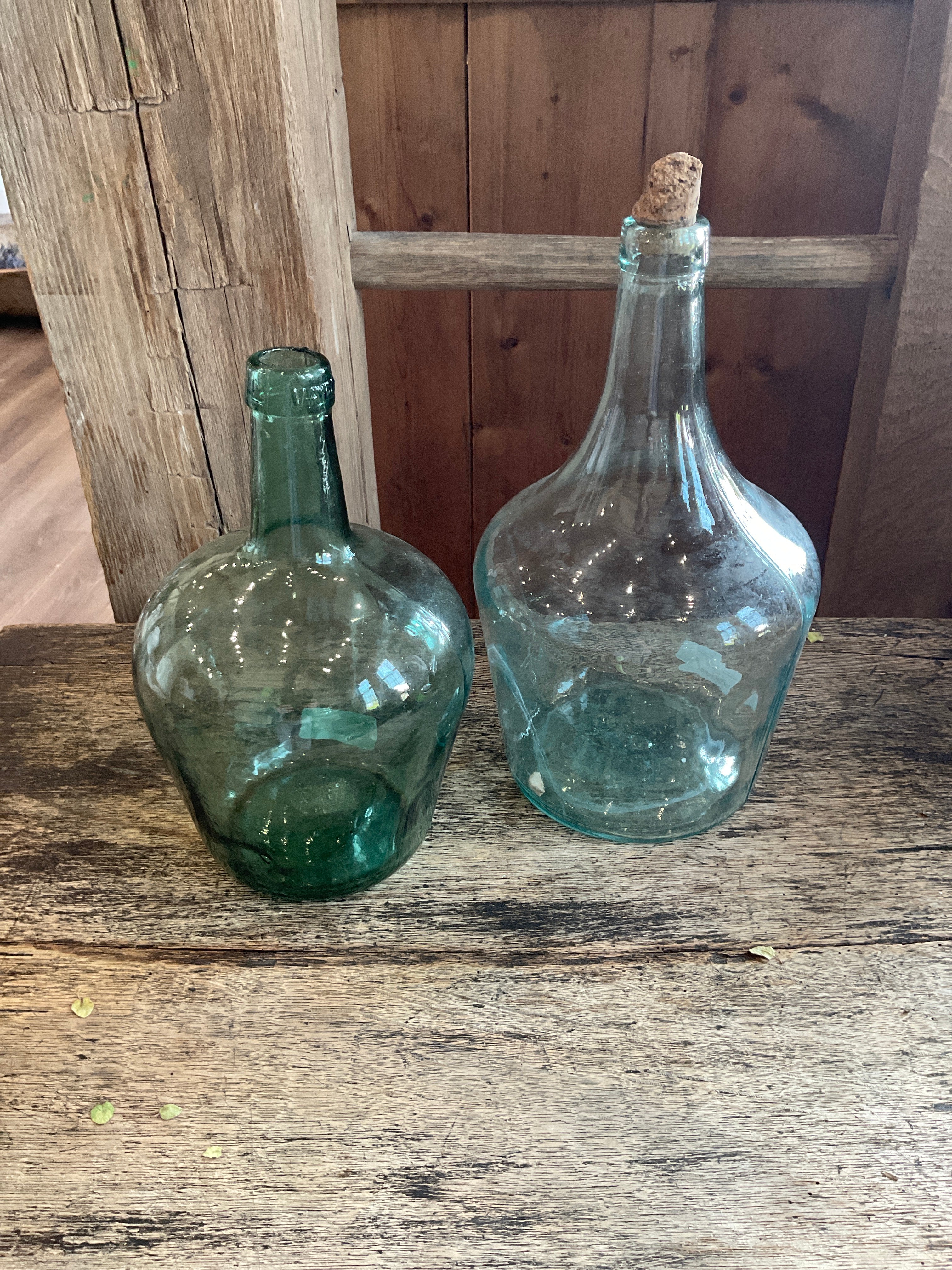 French Glass Demijohn