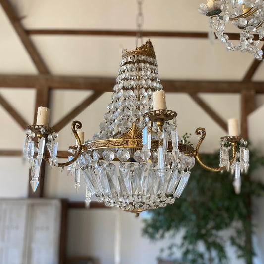 French Crystal Empire Chandelier