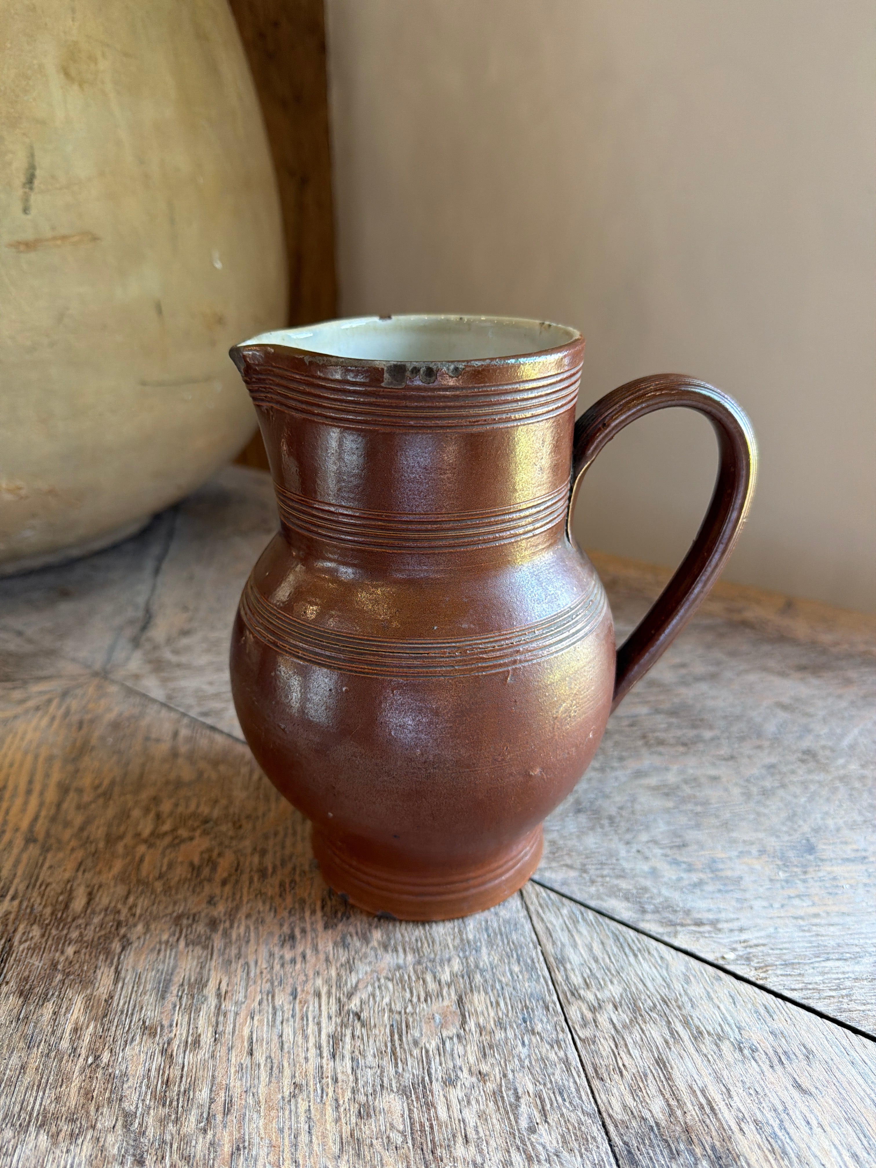 Earthenware Glazed Pottery Pitcher