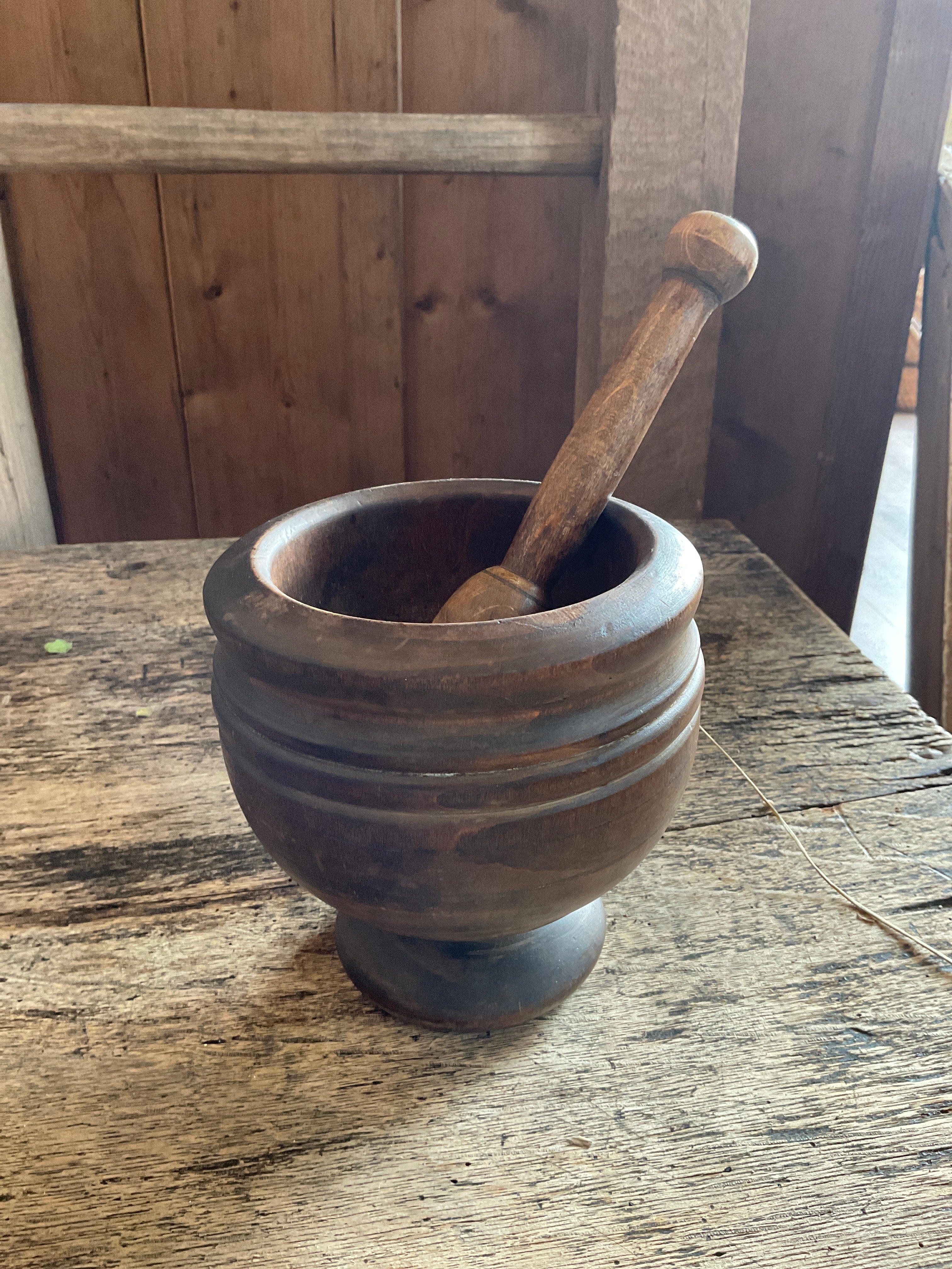 Wood Mortar & Pestle