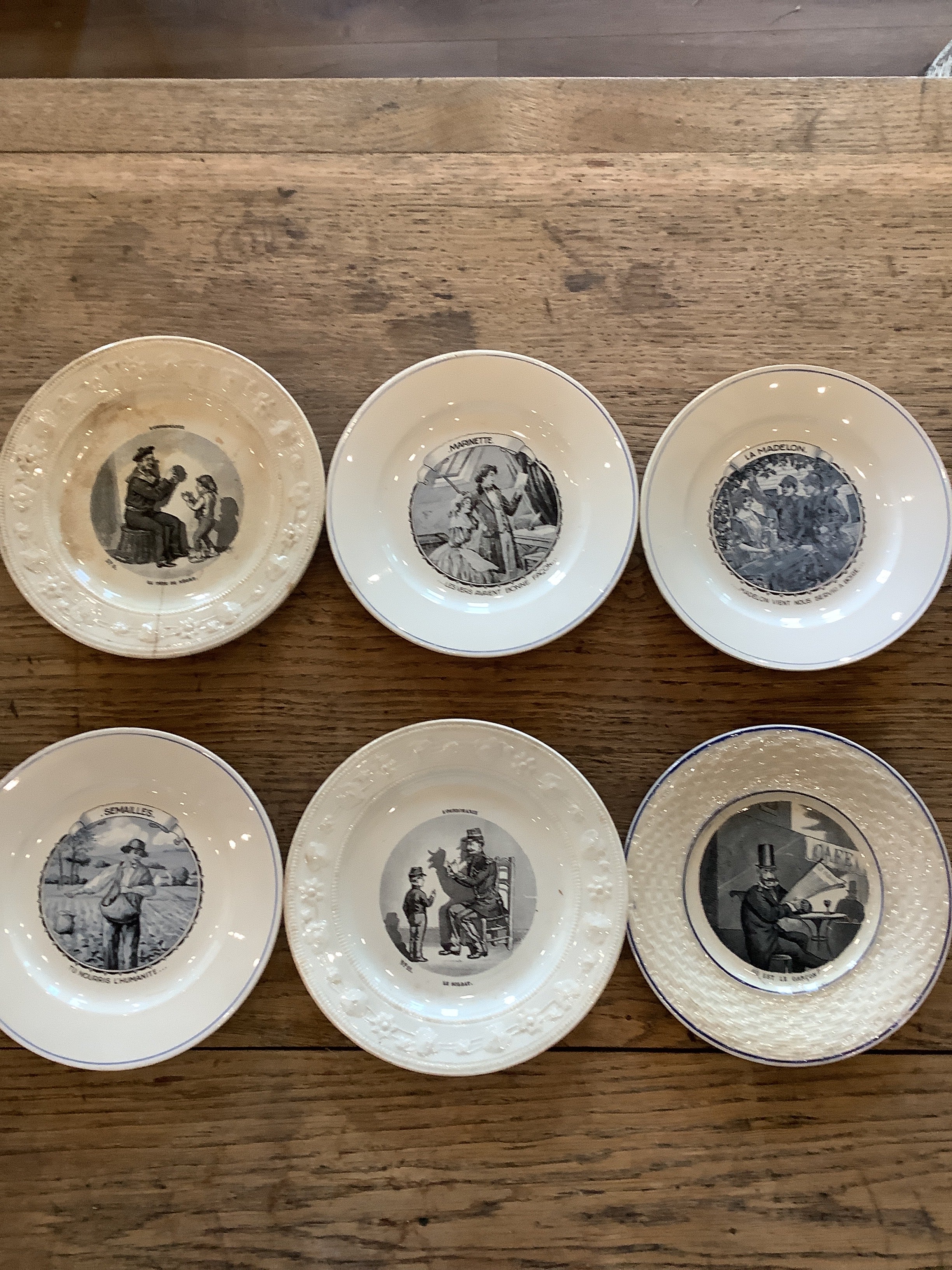 Antique French Parlante (talking) Plate