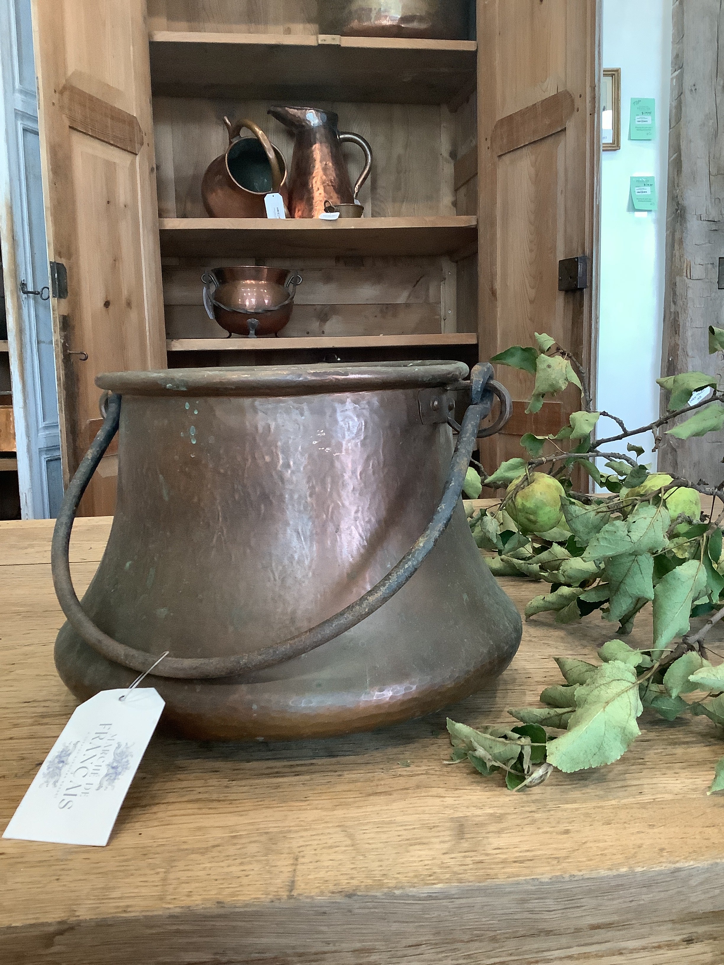 Copper Pot with Swing Handle