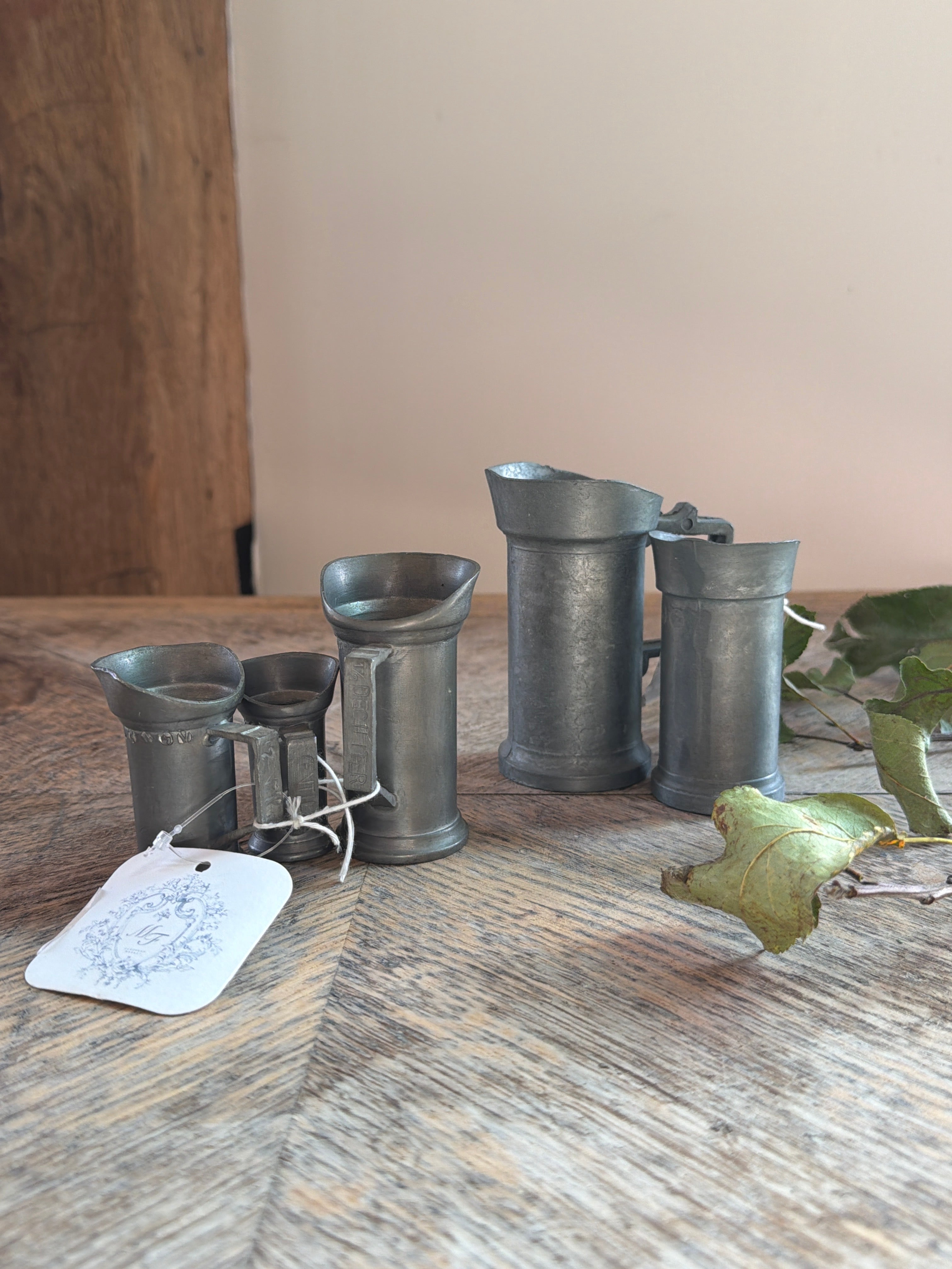 Set of Pewter Measuring Cups