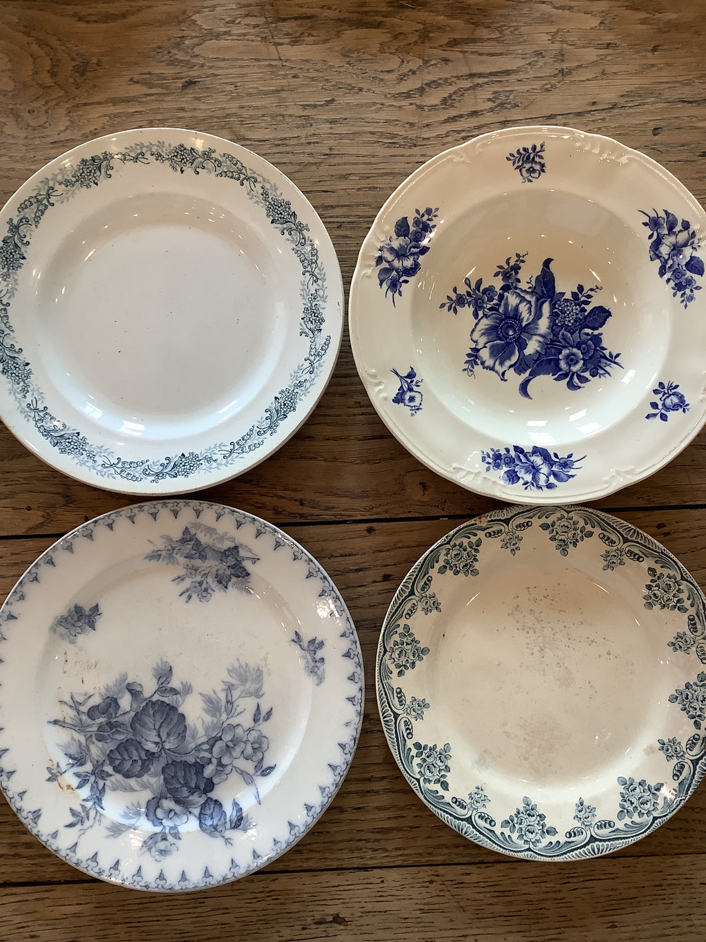Blue and White Motif Plates
