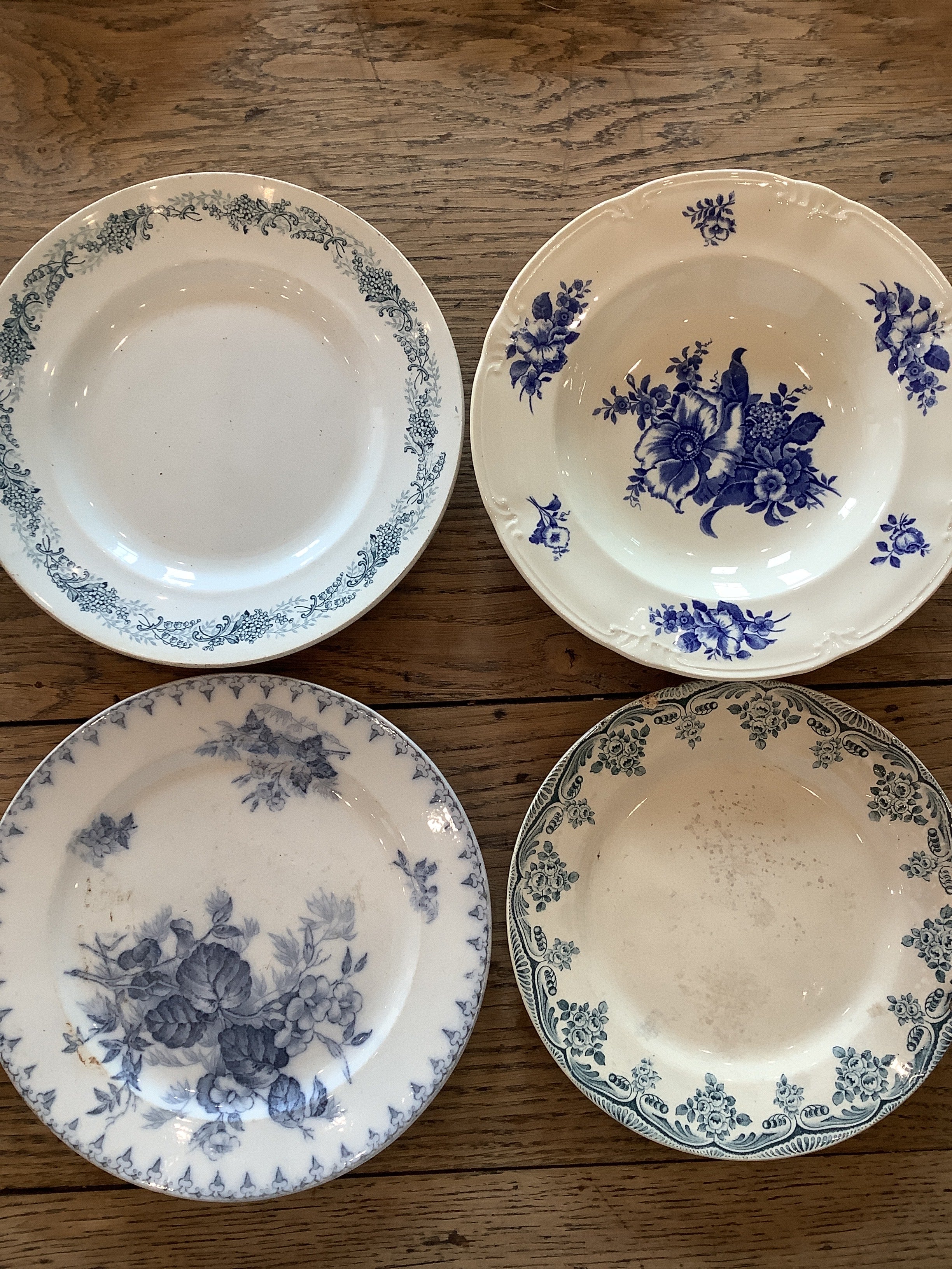 Blue and White Motif Plates