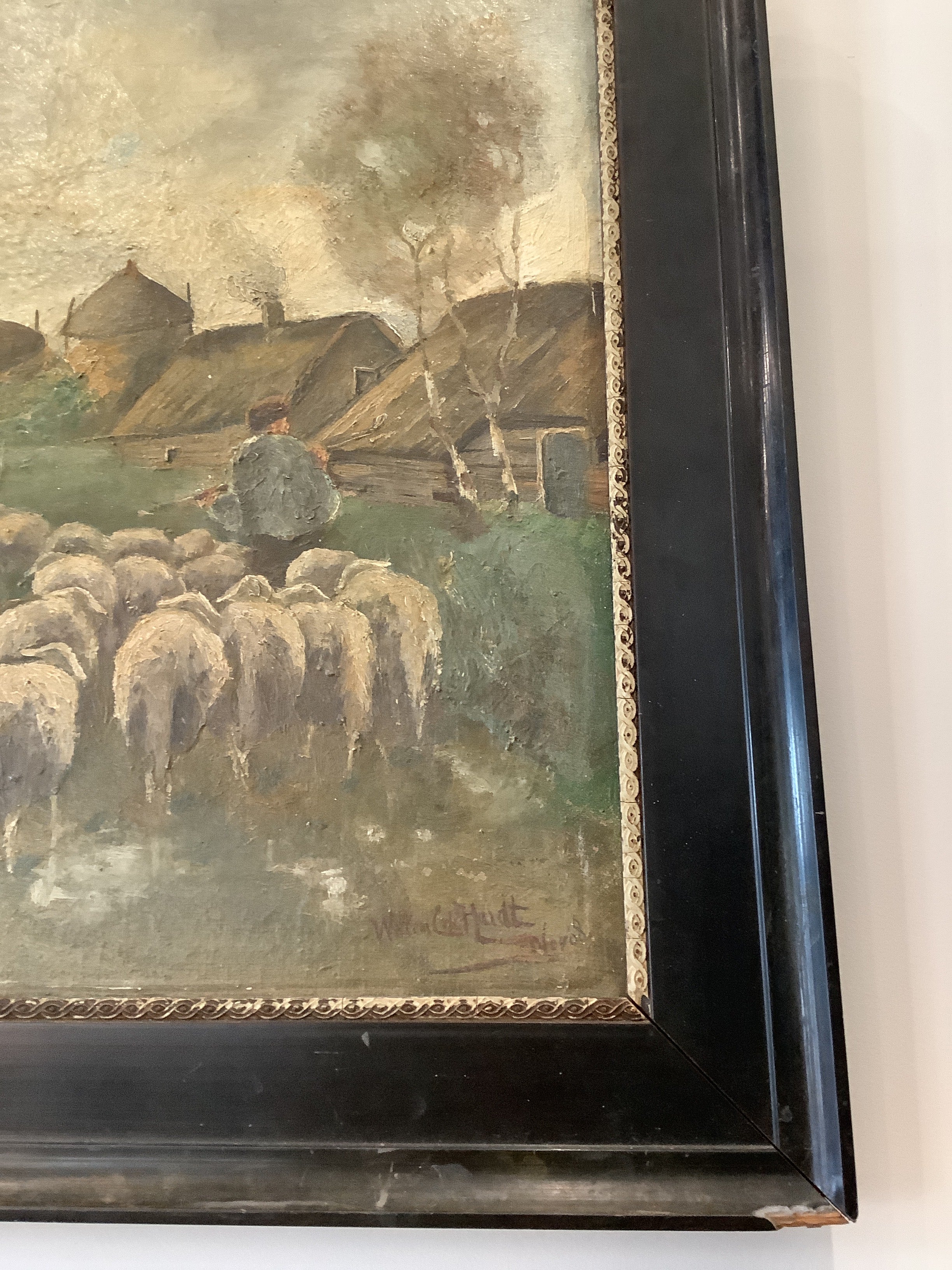 Flock of Sheep Oil Painting
