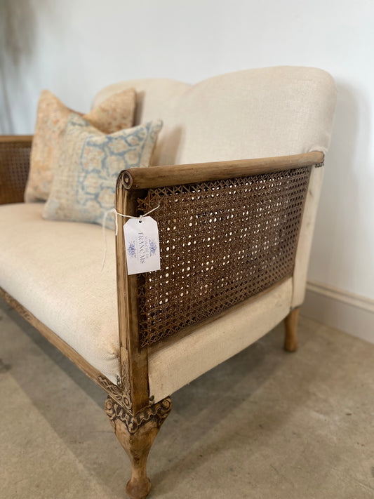 French Settee With Cane Sides