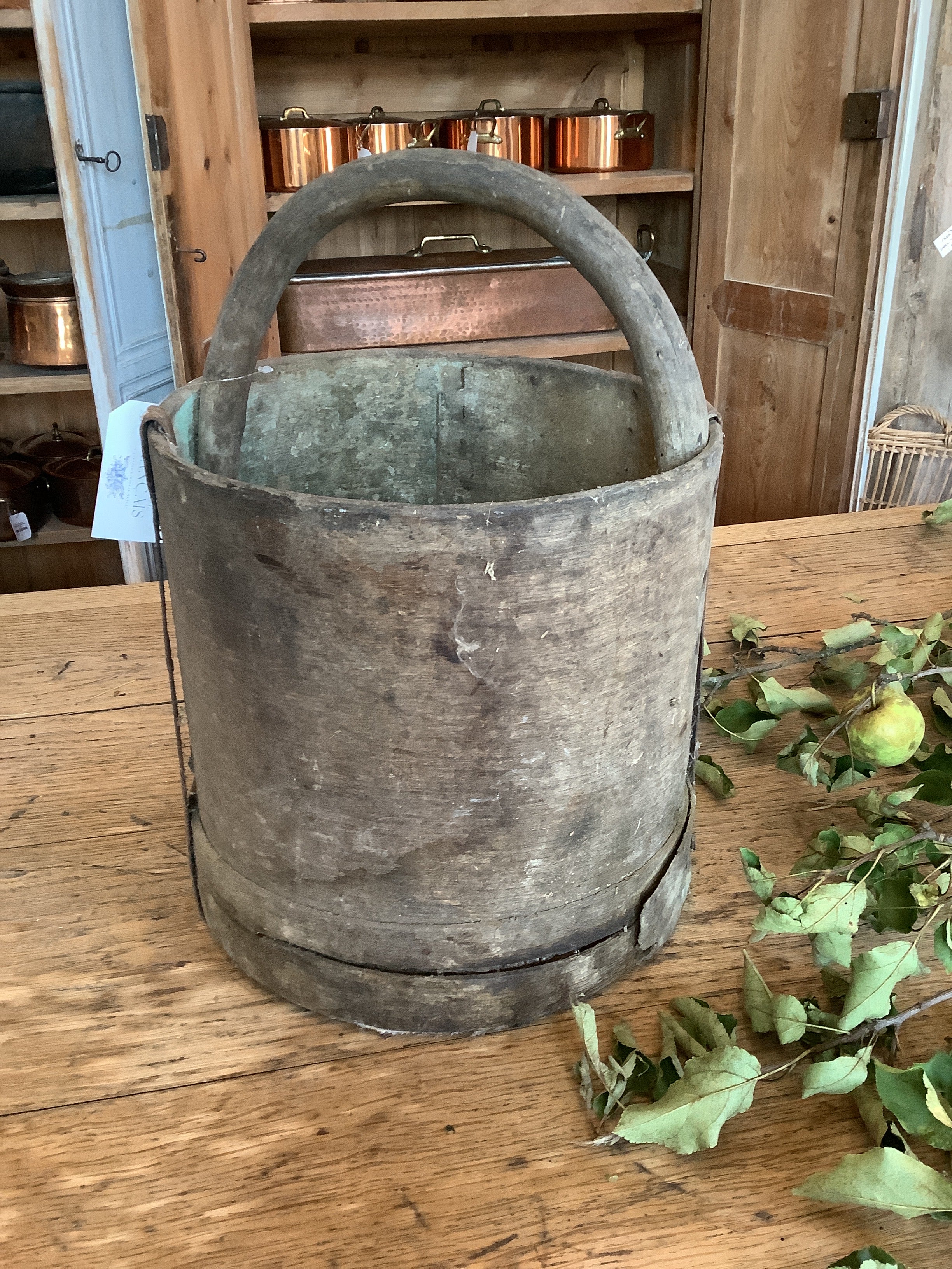 Wood Bucket with handle