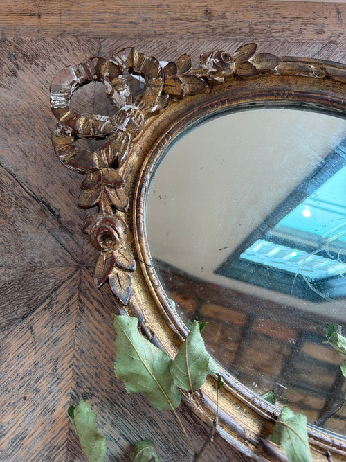19th C. Louis XVI Oval Mirror