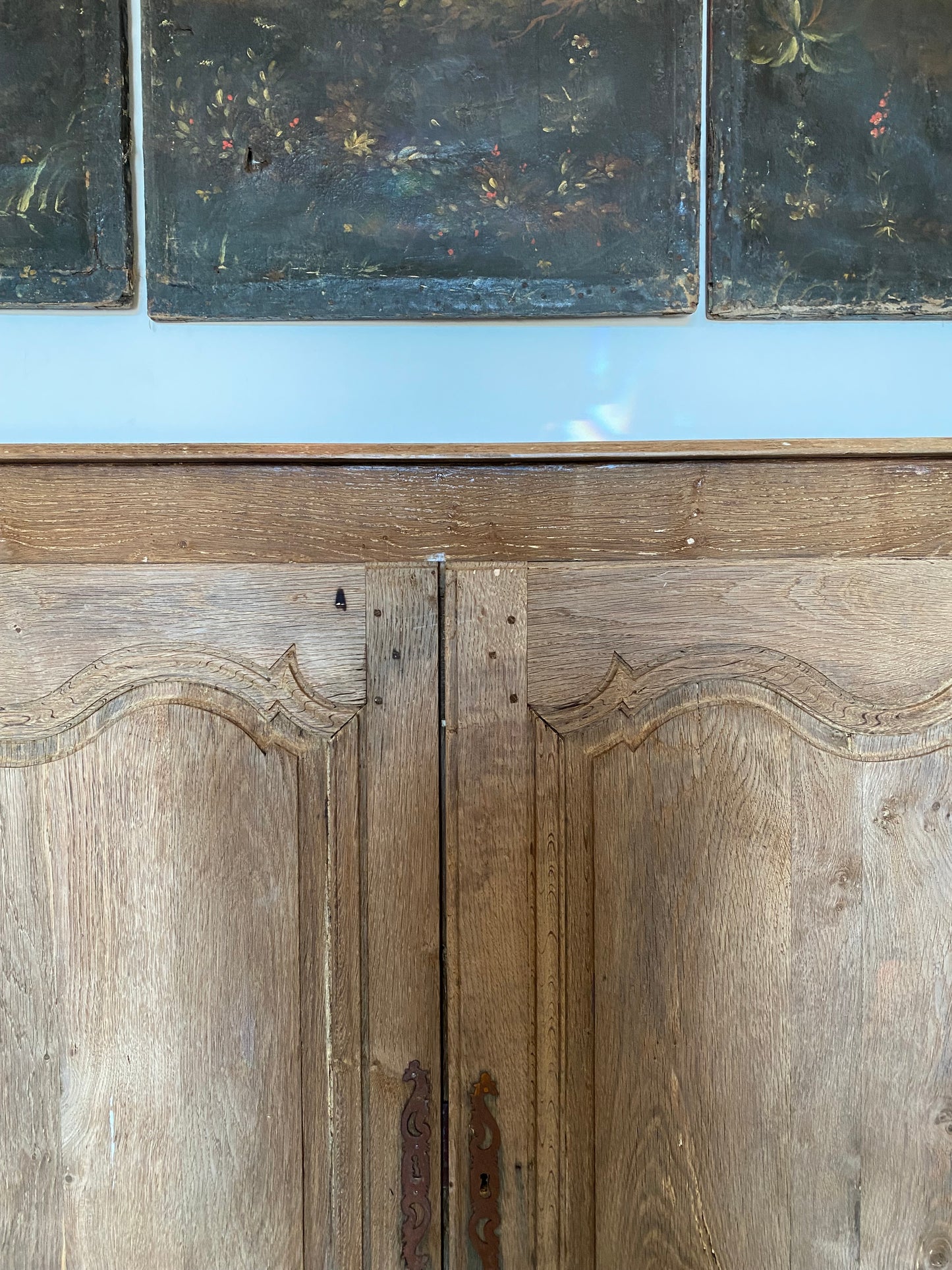 French Bleached Wood Cabinet