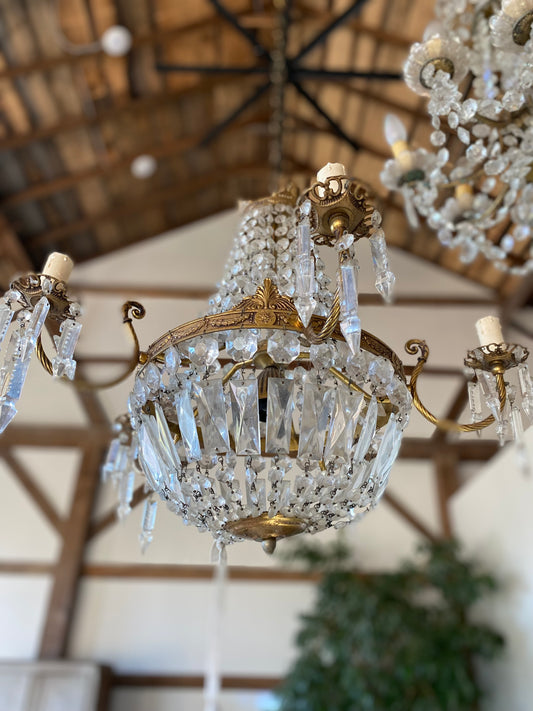 French Crystal Empire Chandelier