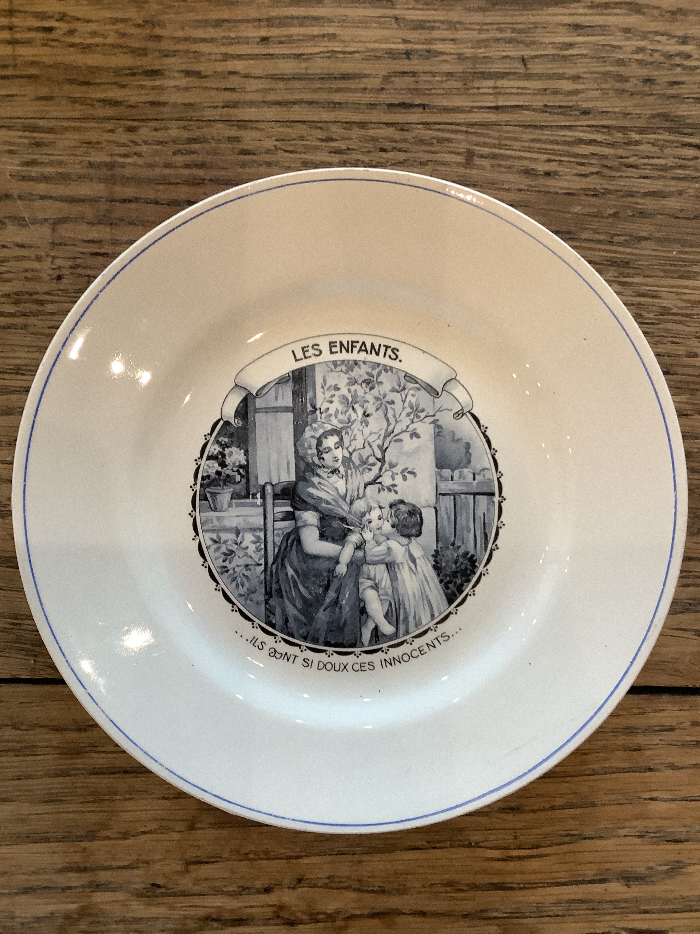 Antique French Parlante (talking) Plate
