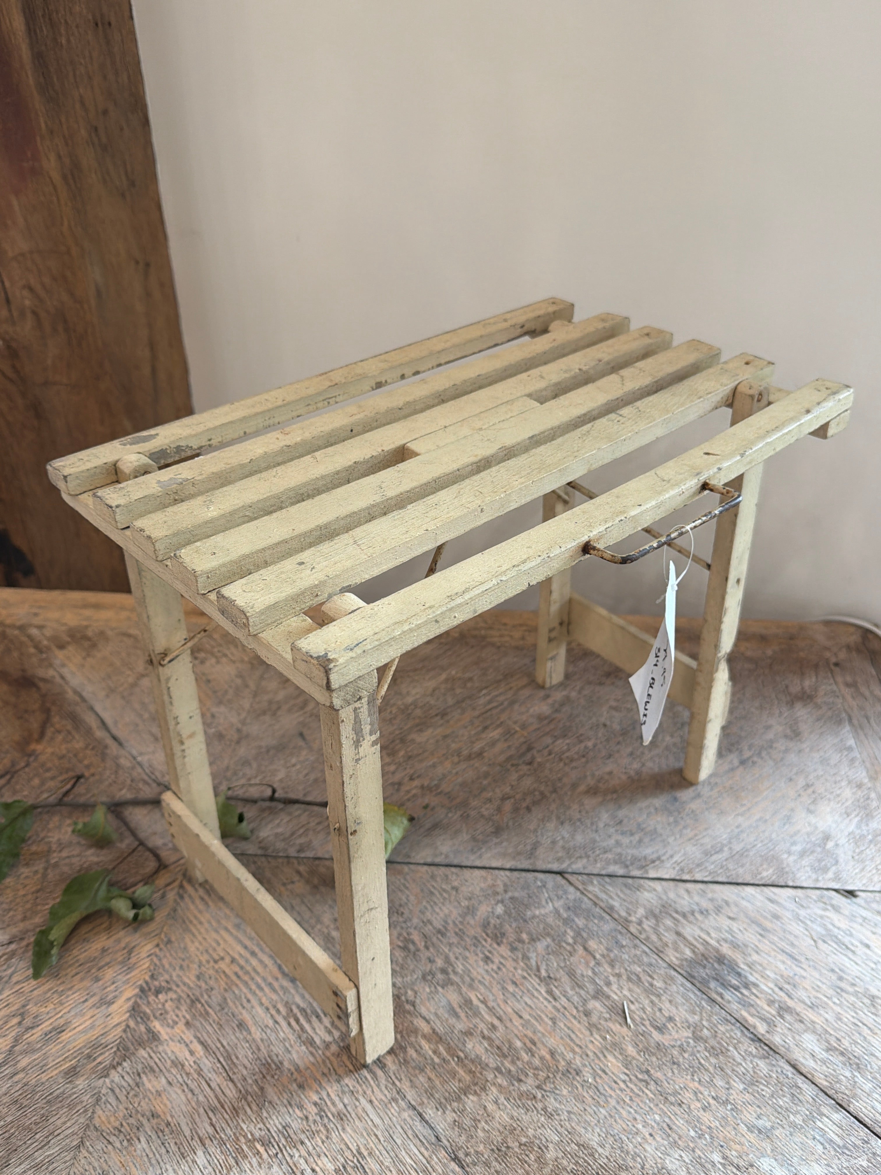 Cream Painted Folding Stool