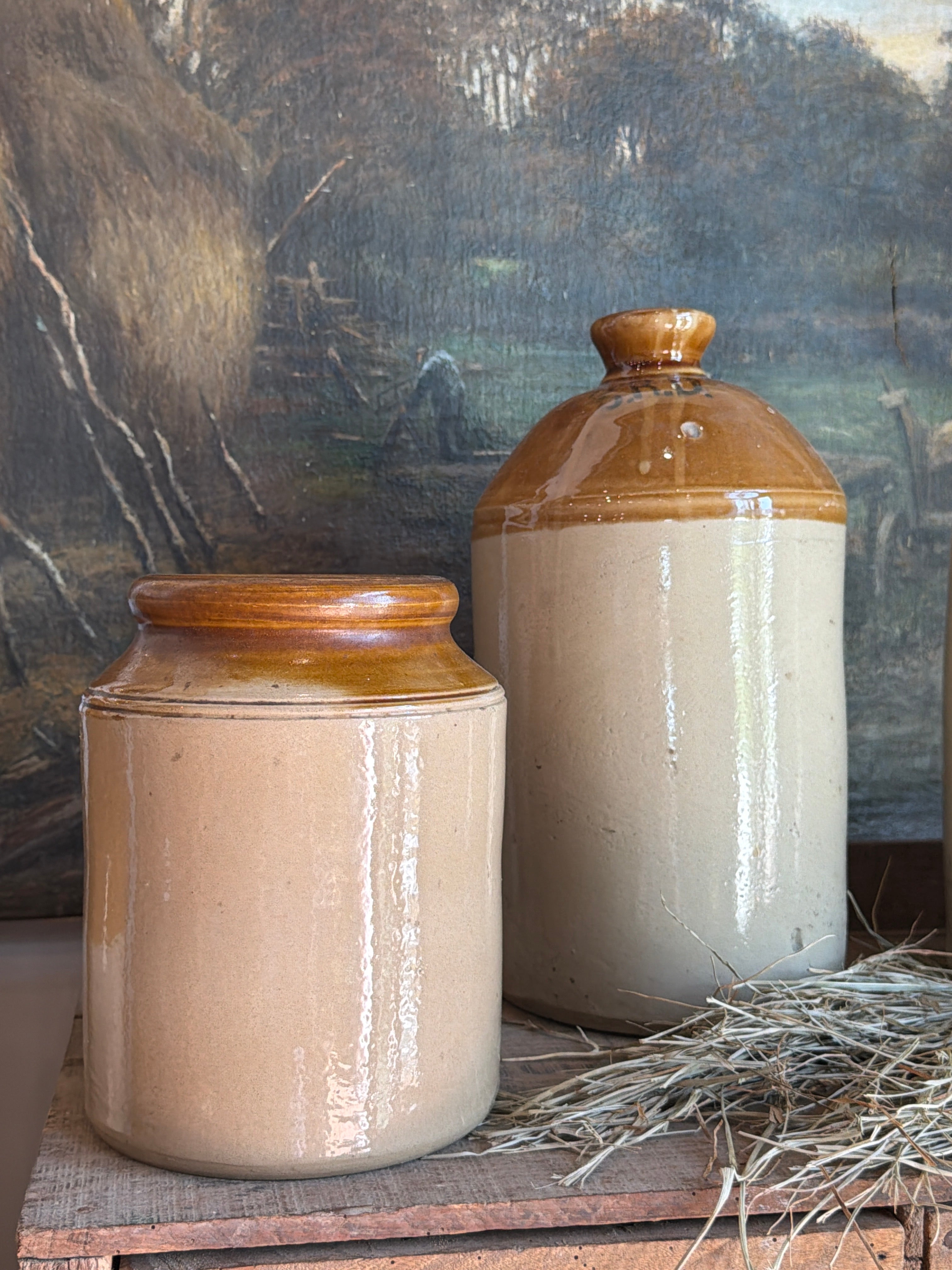 Stoneware War Alcohol Jug