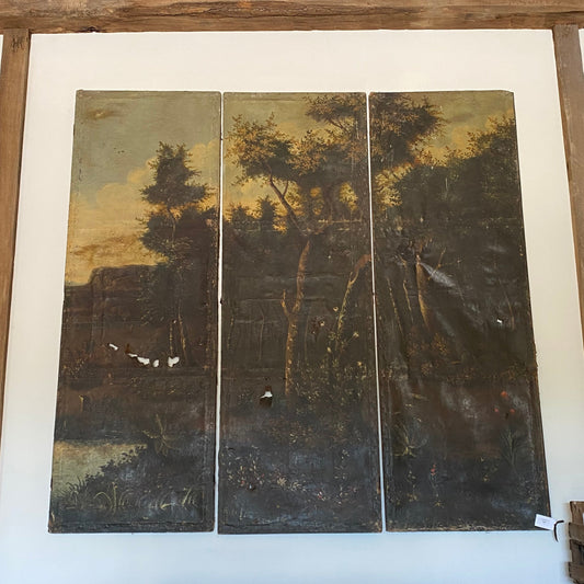 16th Century French Landscape Triptych- 7'H