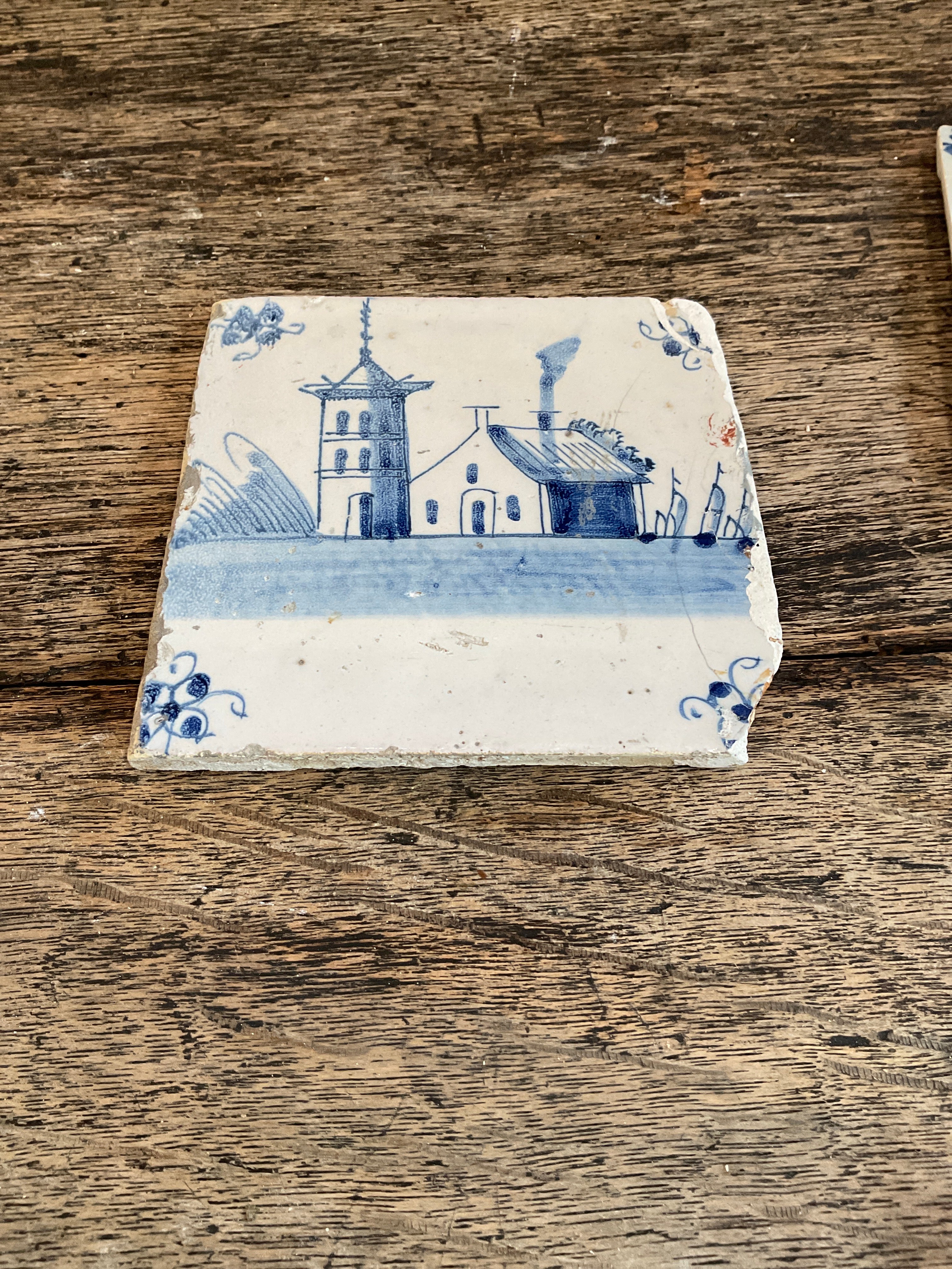Handpainted Delft Tiles ( broken / repaired)