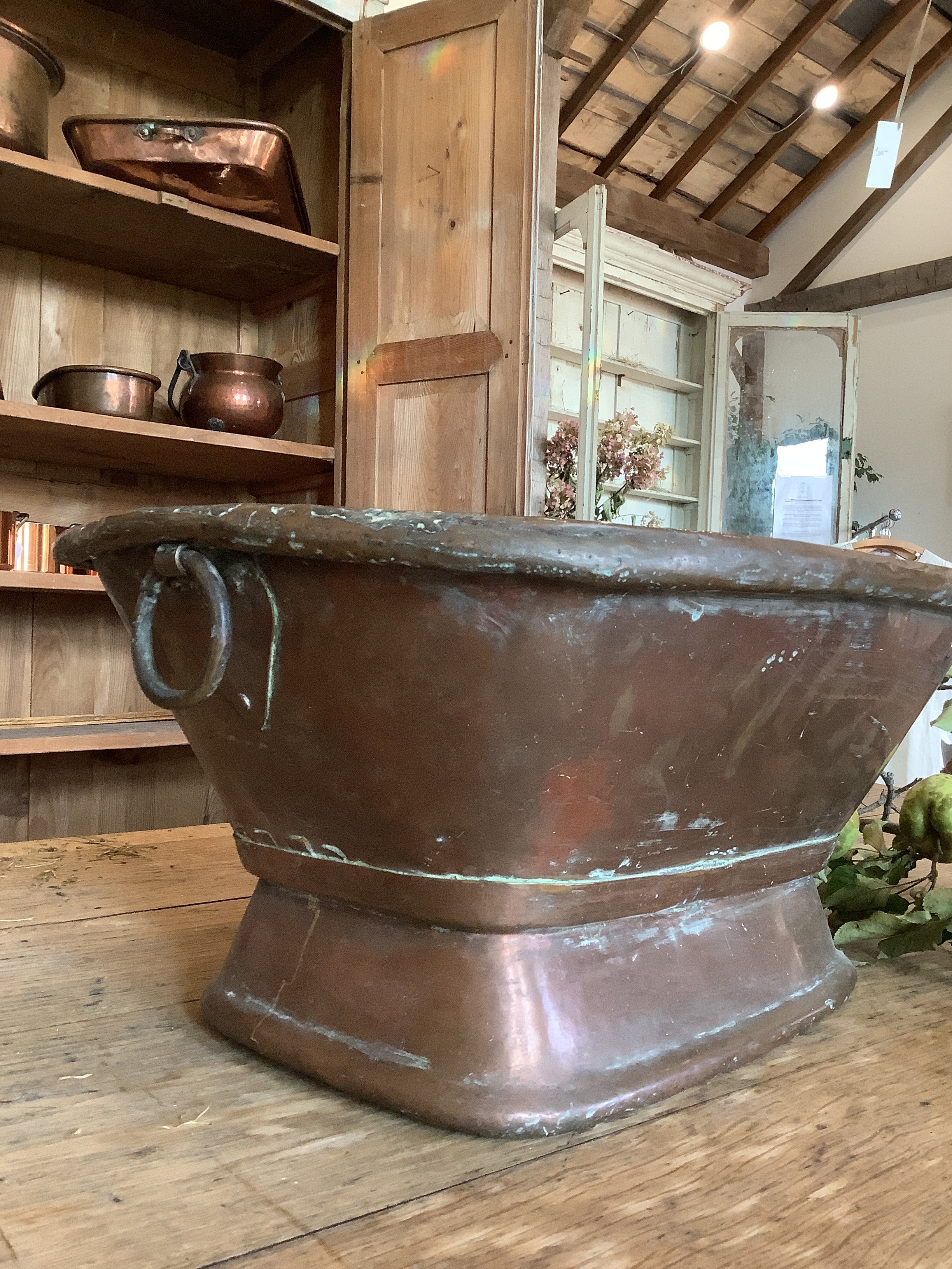 Heavy French Copper Basin